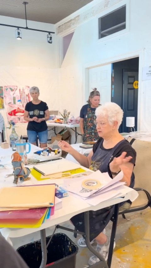 Well, that was a fabulous 3 days. 🎨 Billie Bourgeois’ SOLD-OUT "From Scribble to Structure" workshop wrapped last week, and our Uptown studio is still buzzing from it.
Billie has a gift for getting artists out of their heads and back into the joy of painting (and scribbling 😉). This group experimented, took risks, played with paint, tried unconventional tools, loosened up and stopped judging every mark before it had a chance to become something. Her critiques are honest and encouraging, she shares what she knows generously, and somehow she makes pushing yourself outside your comfort zone feel like a lot of fun.
⭐⭐⭐⭐⭐ "More than fabulous! Billie Bourgeois and PaintSpace NOLA!" —Patty L.
And really, what’s more New Orleans than a little creative mischief?
And if you missed this one, we have very good news: Billie Bourgeois is coming back to PaintSpace NOLA January 27-29, 2027.Registration is officially OPEN on our website, and seats are already selling quickly.
So don’t put this one on the “maybe someday” list. Come spend a few days painting in our Uptown New Orleans studio with Billie, surrounded by artists who are ready to experiment, laugh, get messy and make some beautiful trouble.
2027 registration is open now.
Your seat is waiting... 😉🎨