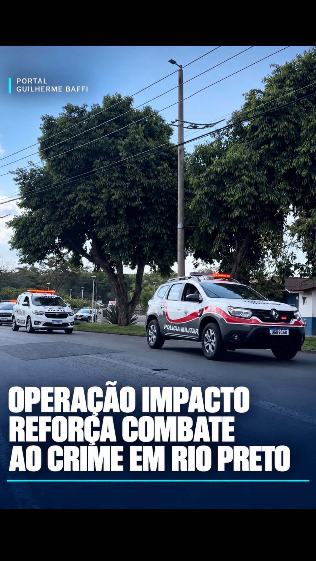 OPERAÇÃO IMPACTO REFORÇA COMBATE AO CRIME EM RIO PRETO
A Polícia Militar realiza nesta sexta-feira (25) a Operação Impacto em Rio Preto. A ação reforça o policiamento em diferentes pontos da cidade e concentra esforços no combate aos crimes contra o patrimônio, tráfico de drogas e na localização e prisão de foragidos da Justiça.
A operação mobiliza equipes da PM em ações de patrulhamento, abordagens e fiscalização, com o objetivo de ampliar a presença policial e coibir a prática de crimes.
Mais informações no Portal Guilherme Baffi