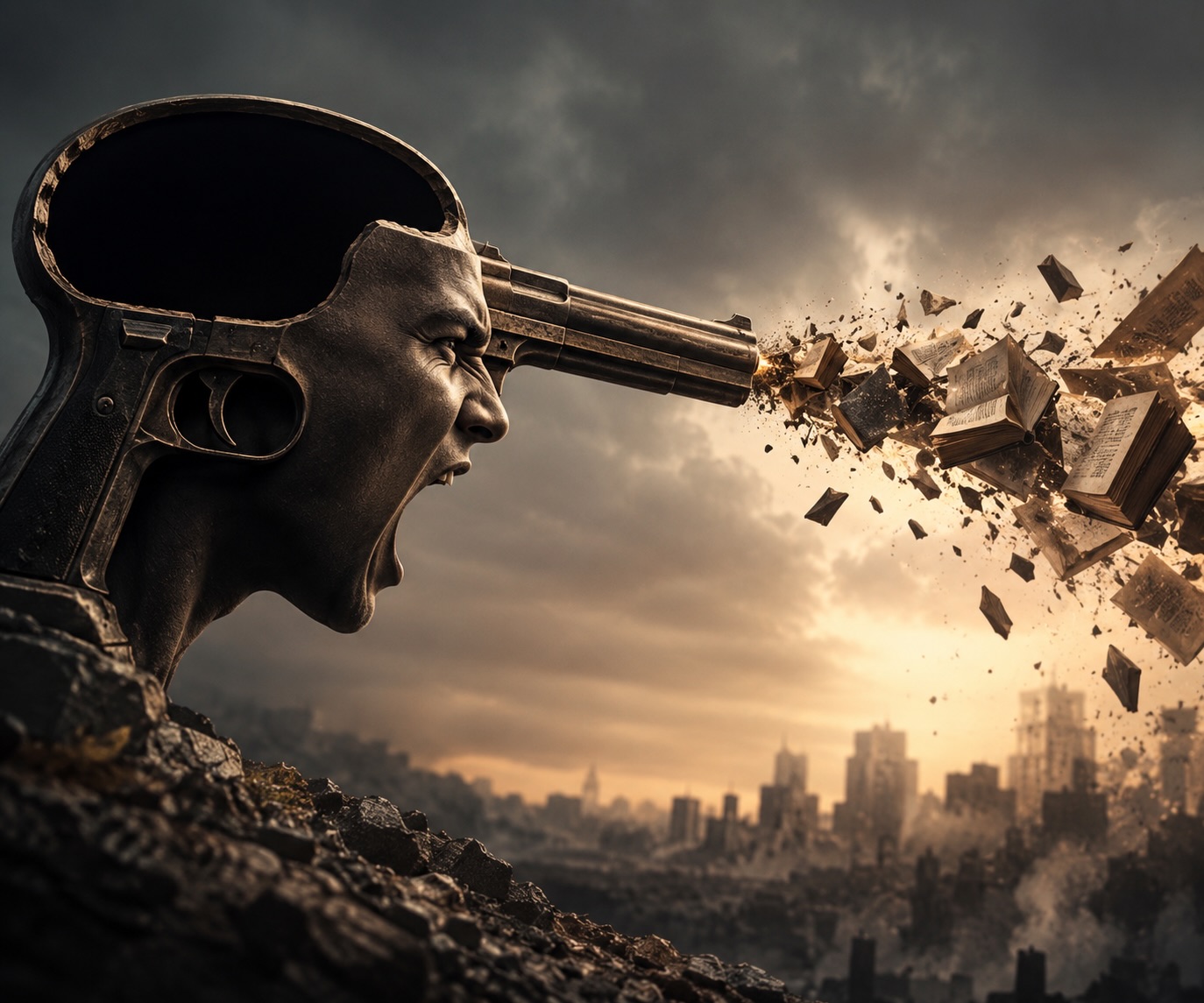 A weapon can destroy a life.
Ignorance can convince you that destroying it was justified.
It doesn’t need bullets.
It only needs unquestioned beliefs, inherited hatred, and the certainty that there is nothing left to learn.
Perhaps the most dangerous person is not the one who knows nothing—
but the one who knows nothing
and is certain that he knows everything.
So before we ask who is holding the weapon, maybe we should ask:
Who loaded the mind?