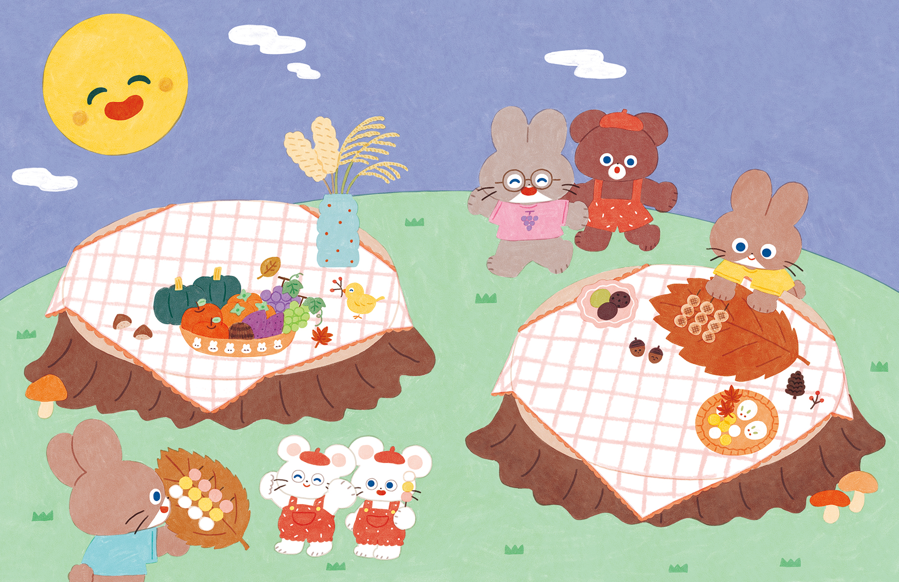 .
.
⌇ w o r k s ⌇
.
フレーベル館さま
キンダーブック2 9月号
おつきみしよう!
.
.
.
………………..
シールページのイラストを担当いたしました!
にこにこおつきさまと一緒に、テーブルをにぎやかにして、
おつきみを楽しんでもらえたらうれしいな〜〜と思います 🌝
#illustration #illust #秋 #おつきみ#和#autumn#moon