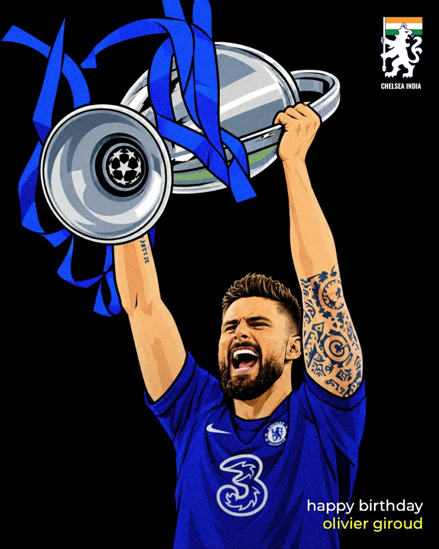 Happy Birthday, @oliviergiroud! 🎂🎉
Forever Giroud. Forever Blue. 💙
#CFC #ChelseaFCOSC #ChelseaIndia #IndiasBlueArmy
