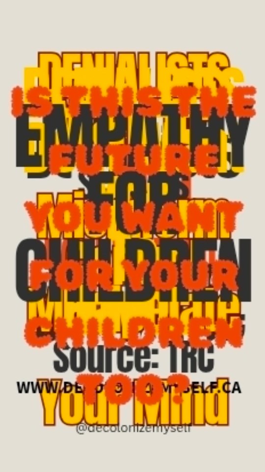 #Canada a future without empathy?
https://www.decolonizemyself.ca/post/colonizer-questions
#ResidentialSchools #Canadians #EveryChildMatters #OrangeShirtDay
www.decolonizemyself.ca