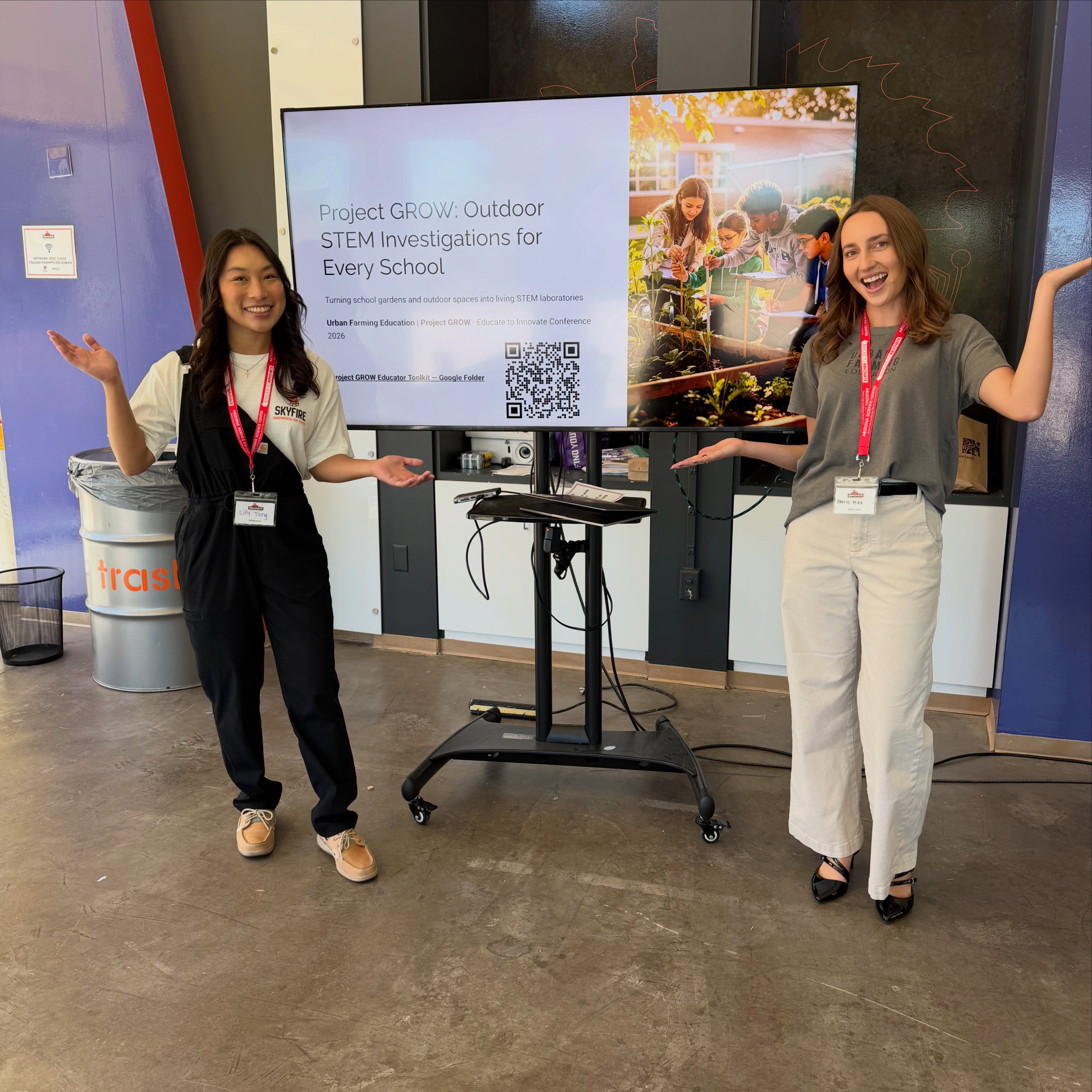 🌱 Project GROW in action!
Lily and Gracie represented Urban Farming Education at Educate to Innovate, sharing how Project GROW transforms school gardens and outdoor spaces into hands-on STEM learning opportunities. 🔬🌿
Thank you to all the educators who joined us and experienced Project GROW firsthand!
#UrbanFarmingEducation #ProjectGROW #STEMEducation #OutdoorLearning #ArizonaEducators