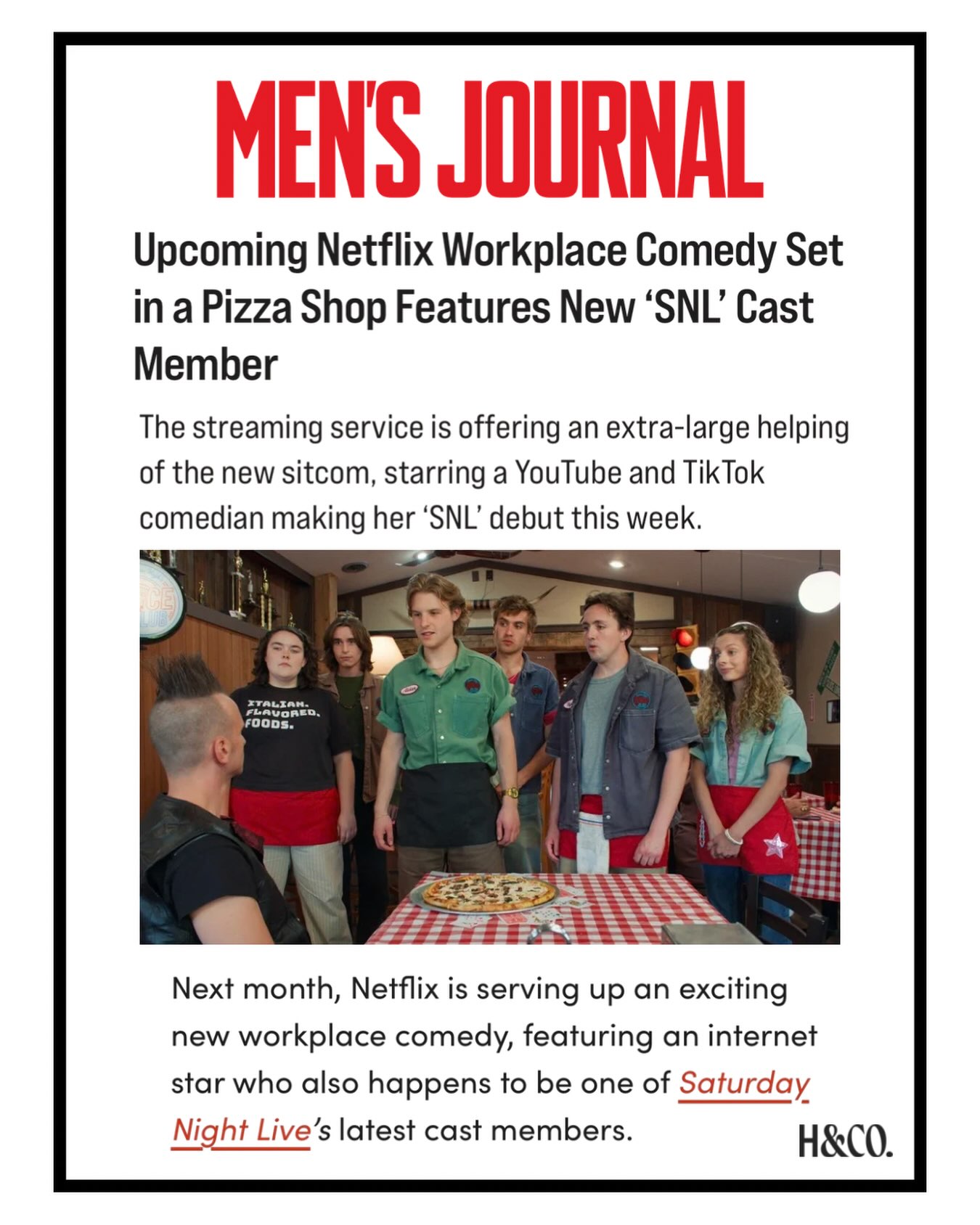 Millions of views, a 28-episode Netflix order, and a breakout cast.
Check out @mensjournal feature on @americanhigh, highlighting Minimum Wage’s rise from digital hit to Netflix series and cast member Grace Reiter’s debut on the upcoming @nbcsnl season.