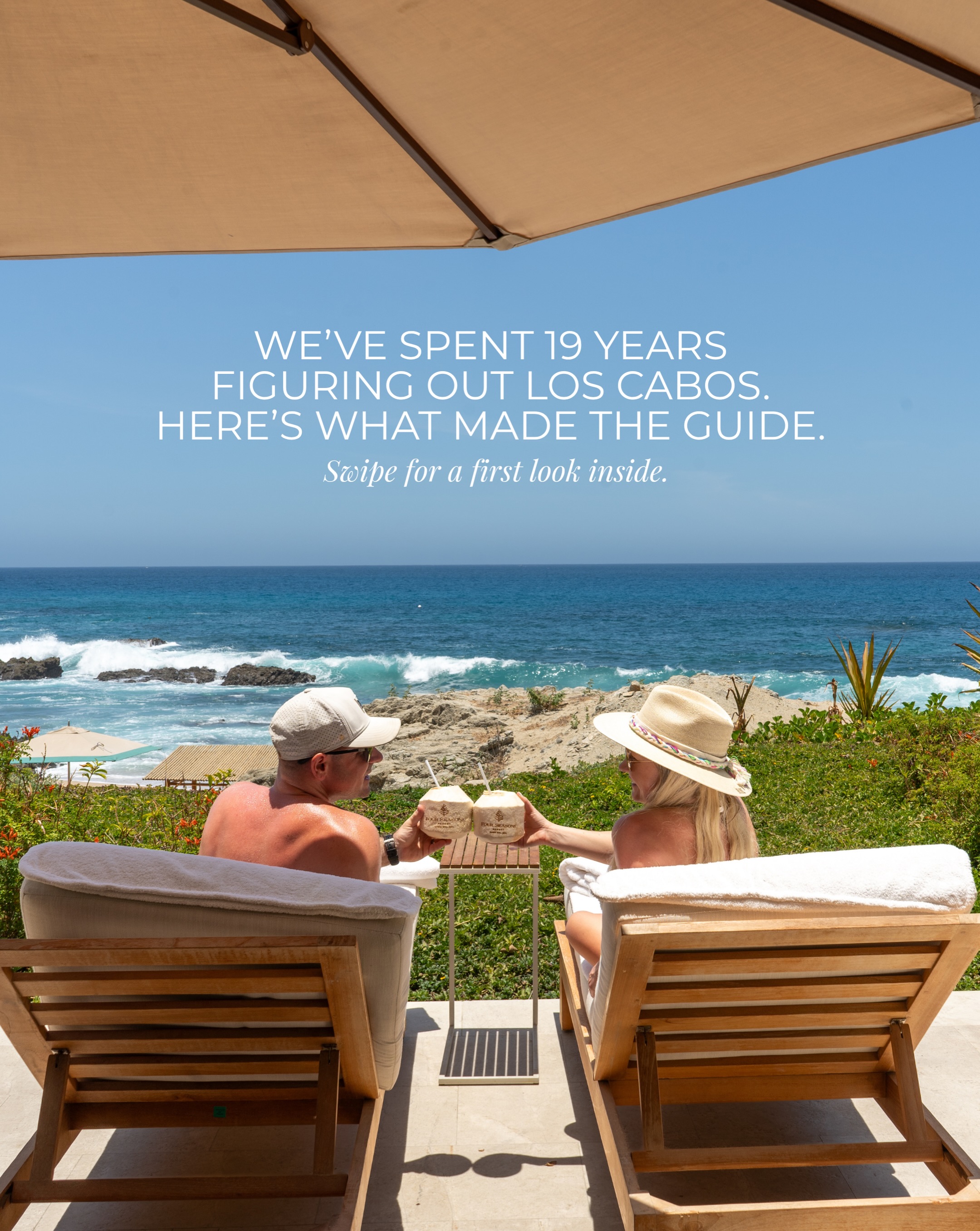 Planning a Cabo trip? Steal our best recommendations ↓
Hola! We’re Kelsey & Richie, aka Rich & Kitch, luxury travel advisors based in Los Cabos.
After 19 years of traveling to Los Cabos, spending most of the past 3 years living here, & planning hundreds of trips for clients, we finally put the Cabo questions we’re asked most into one place.
Where should we stay?
Which luxury resorts have swimmable beaches?
Where should we make dinner reservations?
Which private yacht should we book?
Which golf courses can we access?
Which beaches & beach clubs are worth visiting?
Our full Rich & Kitch Los Cabos Guide goes much deeper than our complimentary version, with our favorite luxury resorts, Cabo restaurant recommendations, private yacht options + reference pricing, golf, beaches, beach clubs, activities, sample itineraries, airport tips & more.
And this post is only a first look. 👀
We’re releasing the full guide to our email list first on Sunday, October 4, 2026 with first access to our special launch rate.
→ Comment GUIDE to get the complimentary Los Cabos Guide now & make sure you’re on the list before the full version launches!
& make sure you’re following us @kitchensinkit for the best of Los Cabos!