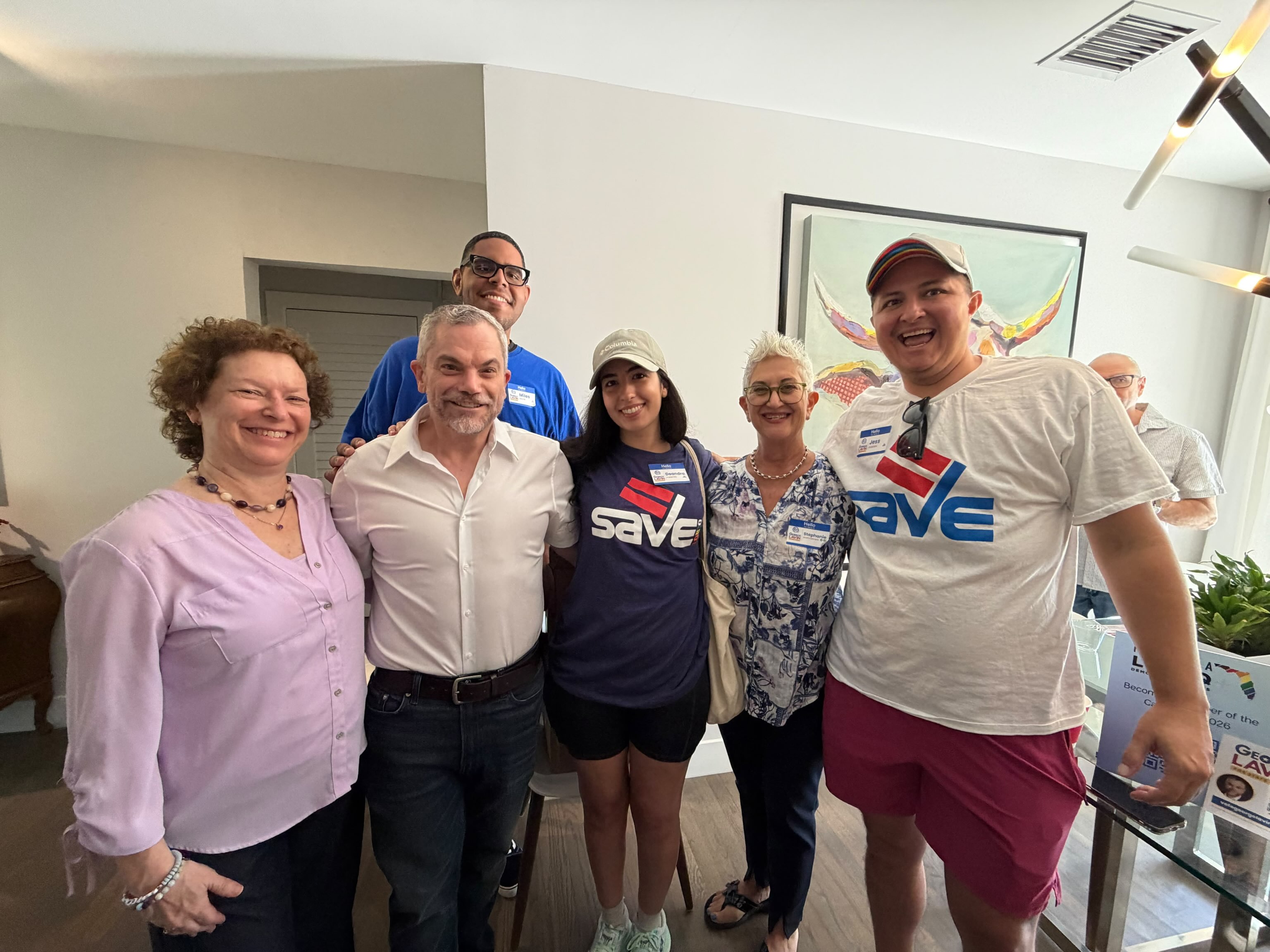 This past weekend we hit the doors for George Lavin for State Senate District 36!
SAVE supporters and volunteers came together to knock doors, connect with voters, and talk with neighbors about the Lavin campaign and his platform which includes the issues facing everyday South Floridians, from affordability and property insurance to local control, public education, climate resilience, and equality.
Thank you to everyone who joined us and helped make these conversations happen. We’re keeping up the work to turn out voters and support pro-equality leadership like @votegeorgelavin in Senate District 36!
Ready to join us and take action? Sign up today at www.save.lgbt/daysofaction or visit the Day of Action link in our bio.