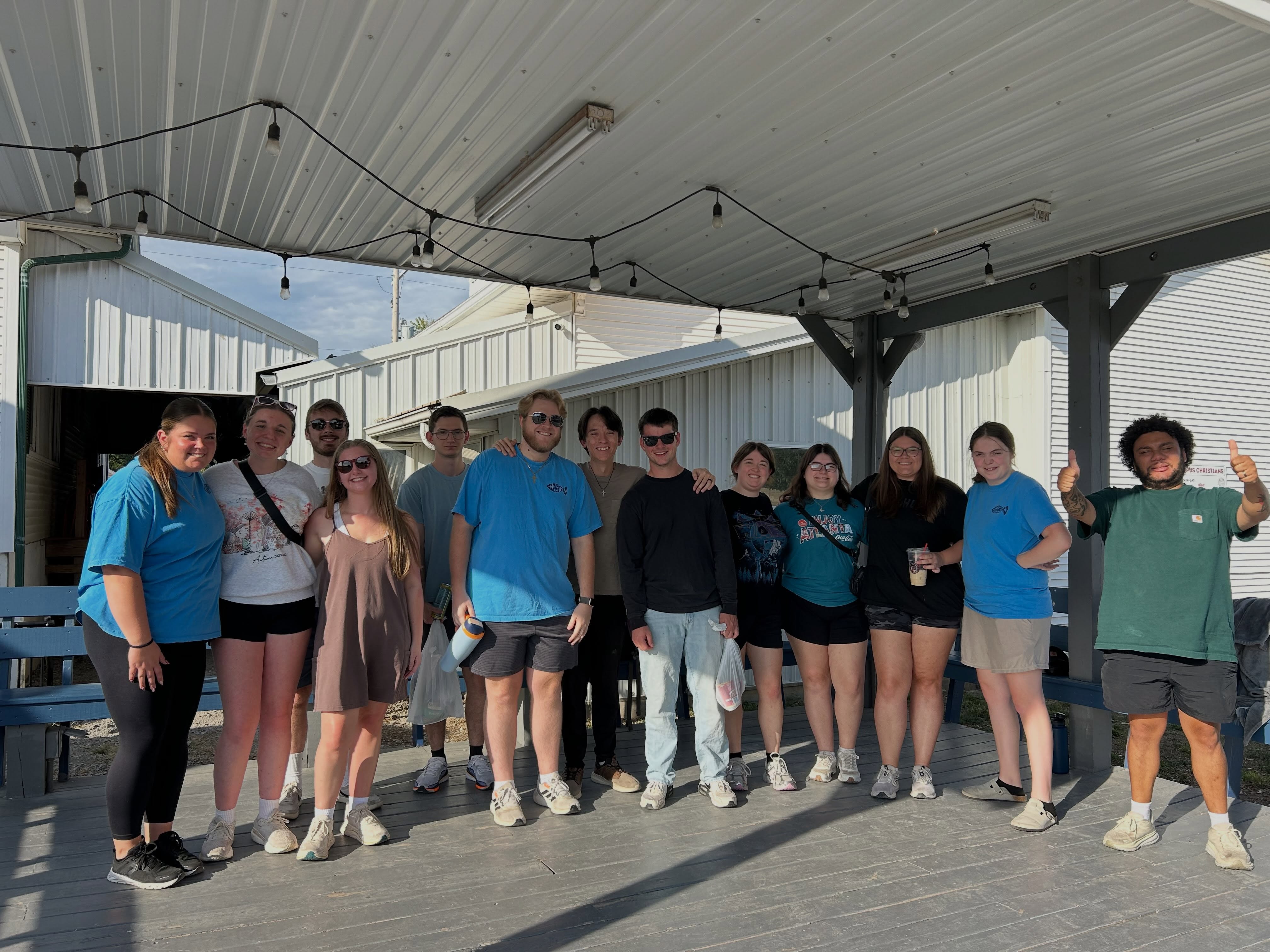We have half our crew with us & weโll have the other half later tonight at fall retreat! Please be praying for us & all of those at fall retreat - that our hearts would be open to the Lordโs conviction & that we would grow closer to the Lord and together ๐ซถ๐ป