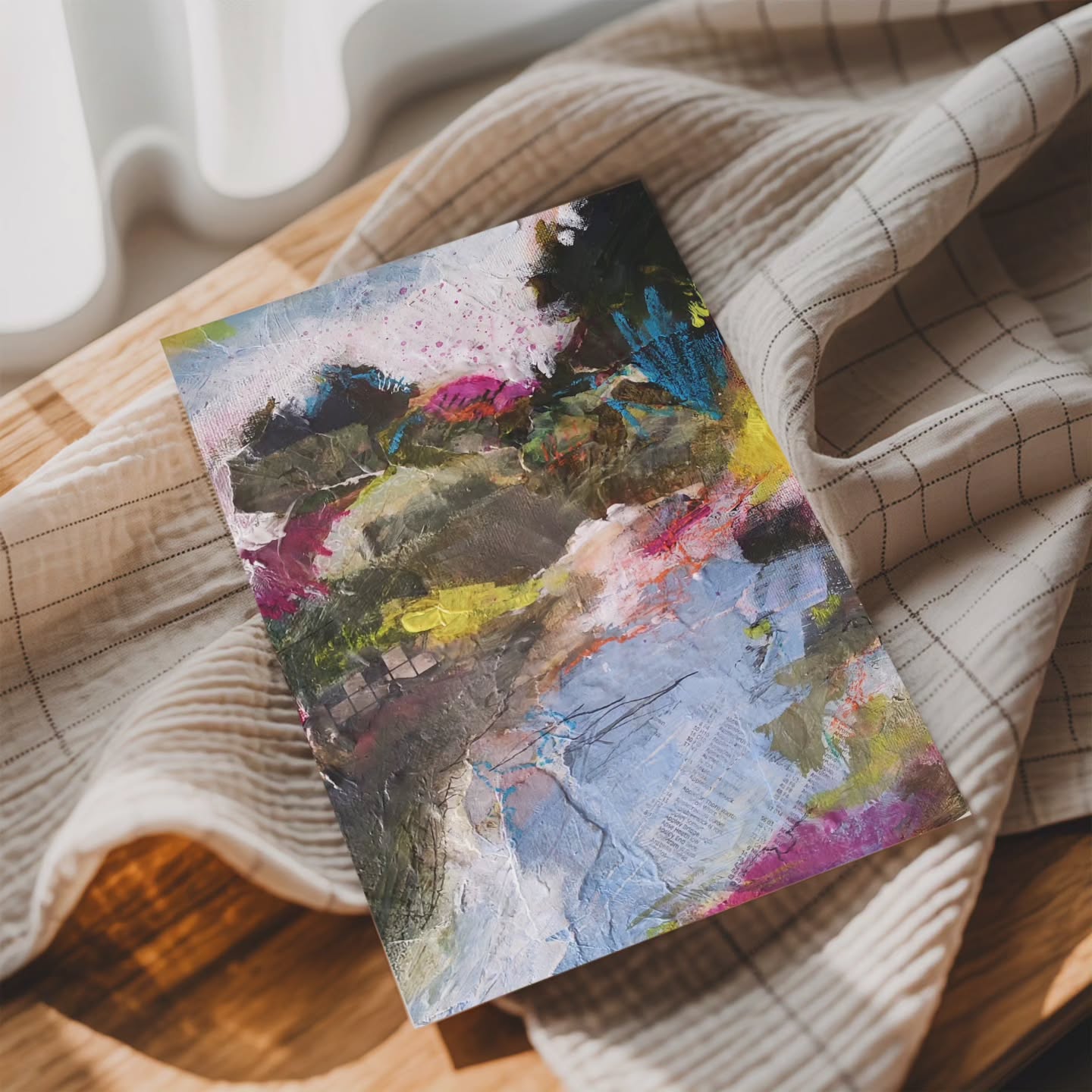 "Where She Goes, The Landscape Follows"
Collage and mixed media on canvas of a place that exists in my mind, but inspired by a myriad of beautiful places 🌸
➡️ Swipe to see some wonderful textures and details
#landmarks #abstractlandscape #landscapeart #collagelandscape #inspiringlandscape