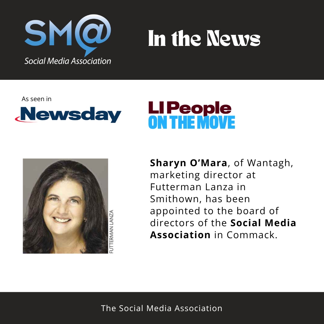 Congratulations to Sharyn O'Mara on being recognized in @newsdayโs LI People on the Move and for taking on a leadership role with SMA. We look forward to the insight and experience you bring as we continue building a stronger SMA community.