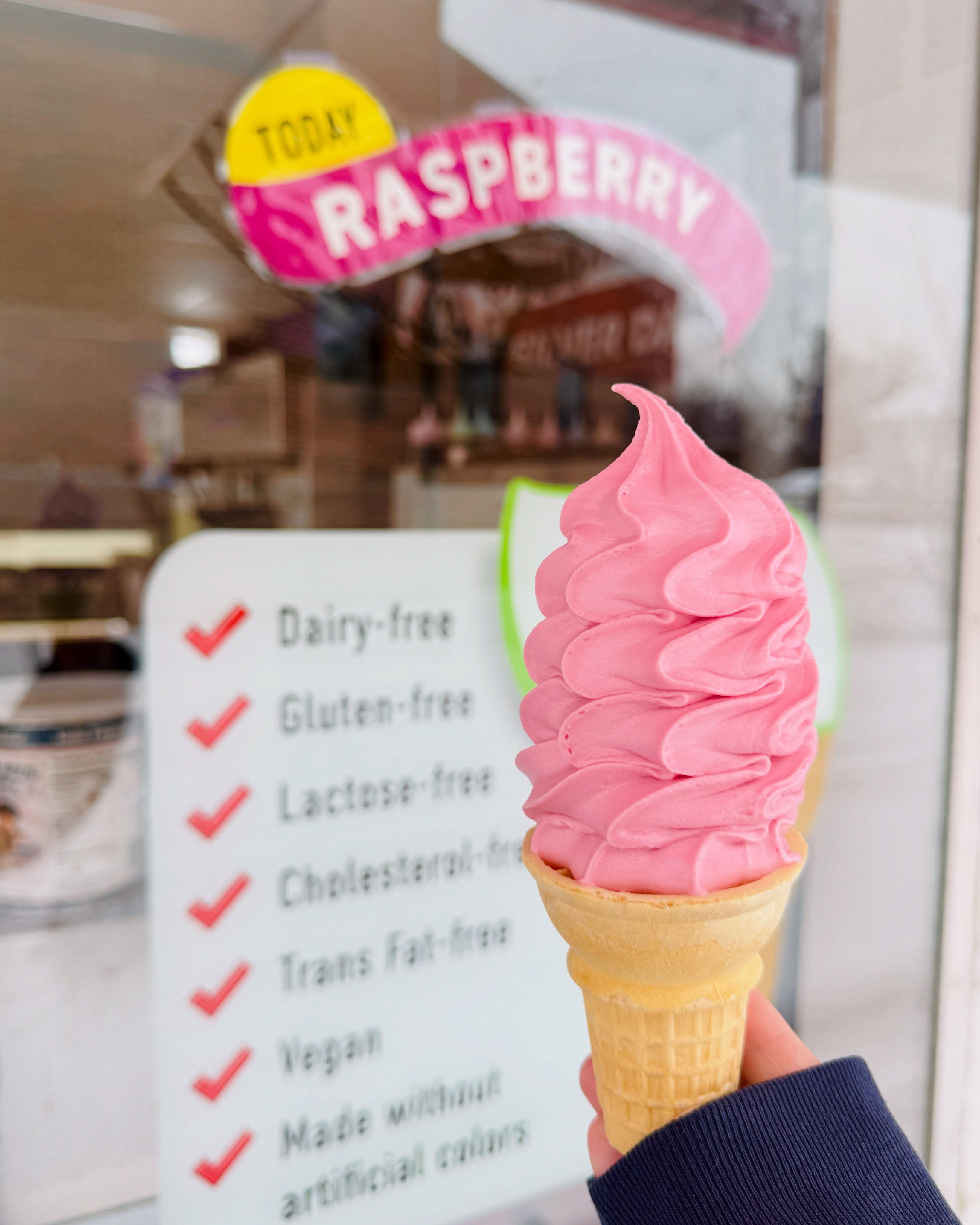 Raspberry Dole Soft Serve is here! ❤️🍓
Get ready to enjoy this delicious raspberry flavor in every sweet bite! ✨ Our dairy-free Raspberry Dole Soft Serve is the perfect treat whenever you’re craving something a little extra special! It’ll only be here for about a week, so don’t miss your chance to grab some before we switch things up again! 👀🍦
We are open all year! Daily 3:30-9:30.
#michigan #sundae #shoplocal #farmington #icecream