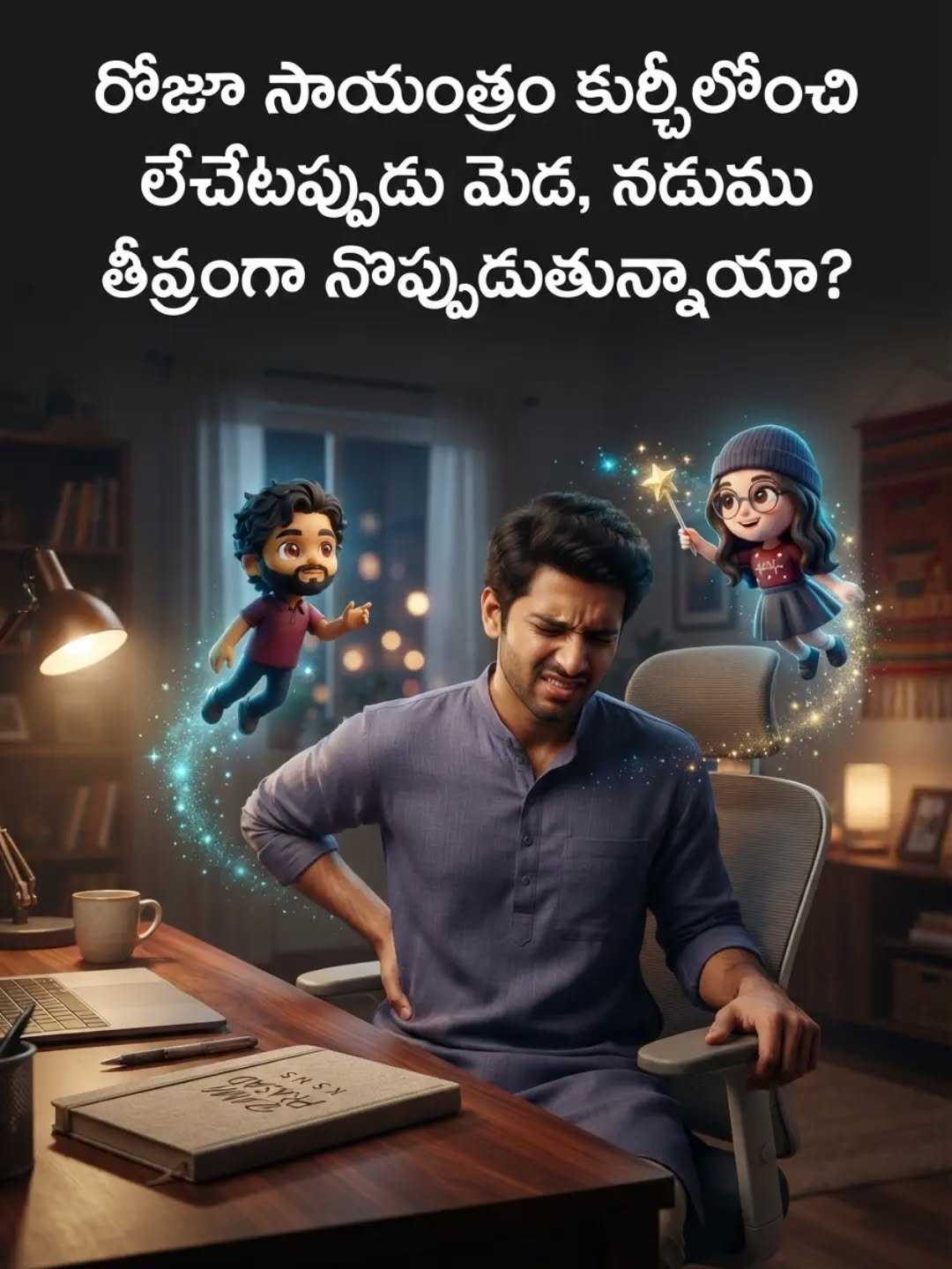 🪑 రోజూ సాయంత్రం 9 గంటలకు ల్యాప్టాప్ క్లోజ్ చేసి కుర్చీలోంచి లేచేటప్పుడు మీ నడుము, మెడ తీవ్రమైన నొప్పితో నిరసిస్తున్నాయా?
నిరంతరం ఎనిమిది తొమ్మిది గంటల పాటు తప్పుడు భంగిమంలో కూర్చోవడం వల్ల మీ ఆరోగ్యం దెబ్బతినడమే కాకుండా, పనిపై ఏకాగ్రత కూడా తగ్గుతుంది.
నాణ్యమైన పని చేసి ఆఫీస్లో మంచి గుర్తింపు తెచ్చుకోవాలంటే, ముందుగా మీ ఆఫీస్ డెస్క్ సెటప్ను ఎర్గోనామిక్ పద్ధతిలో సరిచేసుకోవడం ఎంతో ముఖ్యం.
ముఖ్యమైన చిట్కాలు:
1. మానిటర్ కంటి చూపుతో సరిగ్గా ఒకే ఎత్తులో ఉండాలి.
2. కుర్చీ అమరిక సరిచేసి మీ వెన్నుముకకు లంబార్ సపోర్ట్ అందించాలి.
3. ప్రతి 30 నిమిషాలకు ఒకసారి చిన్న మైక్రో బ్రేక్ తీసుకోండి.
మీ వెన్నుముకకు సరైన రక్షణ ఇచ్చే Ergonomic Lumbar Support Cushion (~₹499) కొనుగోలు చేయడానికి లేదా మరింత సమాచారం కోసం:
DM me for orders more information!
#Ergonomics #OfficeSetup #DeskSetup #BackPainRelief #WorkFromHome TeluguTips RamPrasadRecommends
