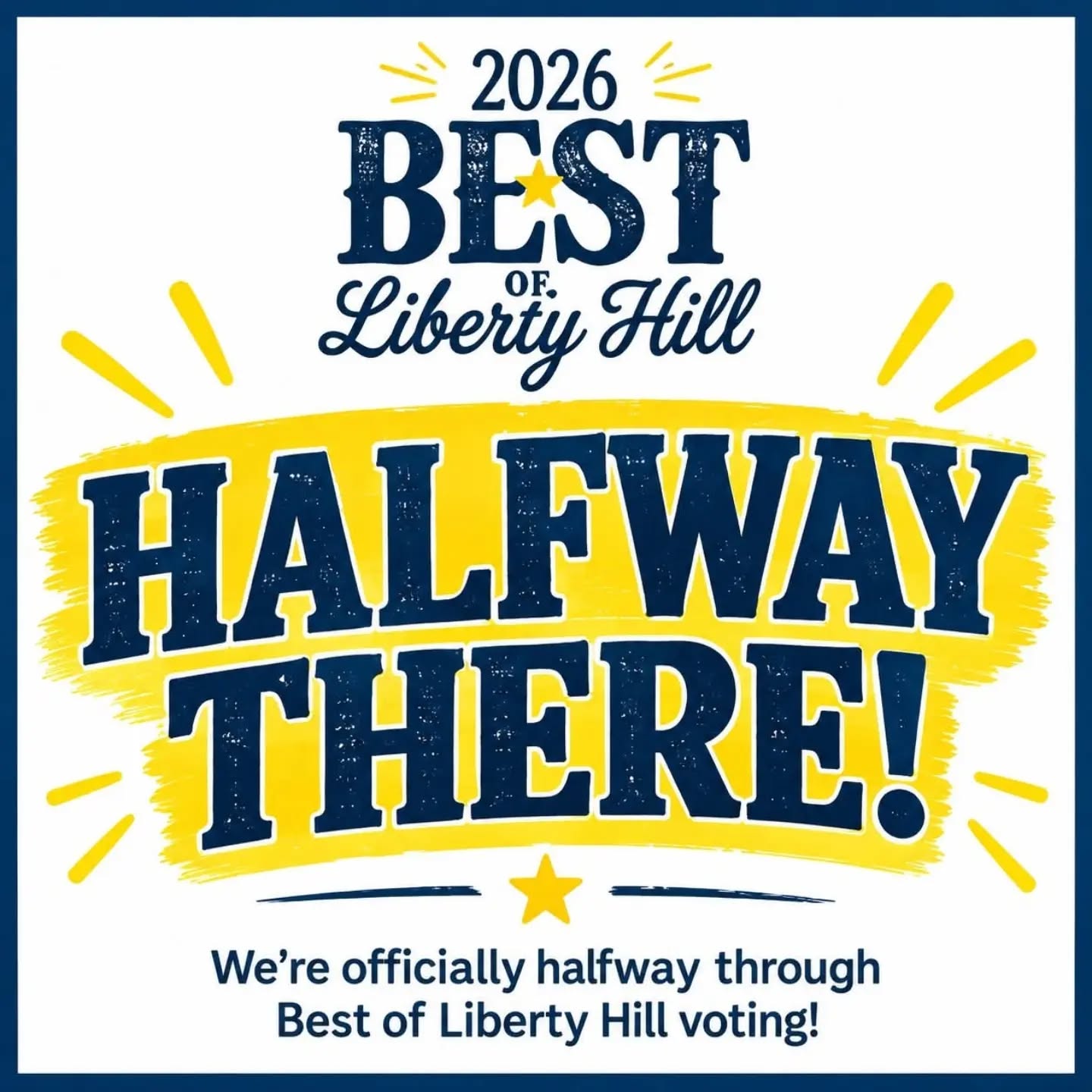 Halfway there!
If you haven’t voted yet, we’d be absolutely honored to have your vote for Best Bakery