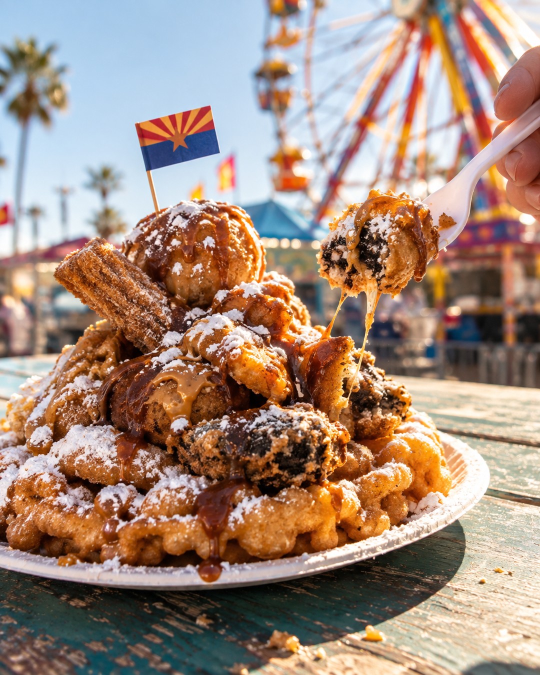 The Arizona State Fair is back, which means dinner has officially become a funnel cake with caramel, powdered sugar, and a churro doing security.
Rides, concerts, fair food, agriculture, exhibits — the whole Phoenix tradition runs October 1 through November 1. Enjoy the ridiculous snack, find something local to drink afterward, and call it a well-rounded evening. What’s the first fair food making your list?
#arizonastatefair #phoenixbeer #sunupbrewing