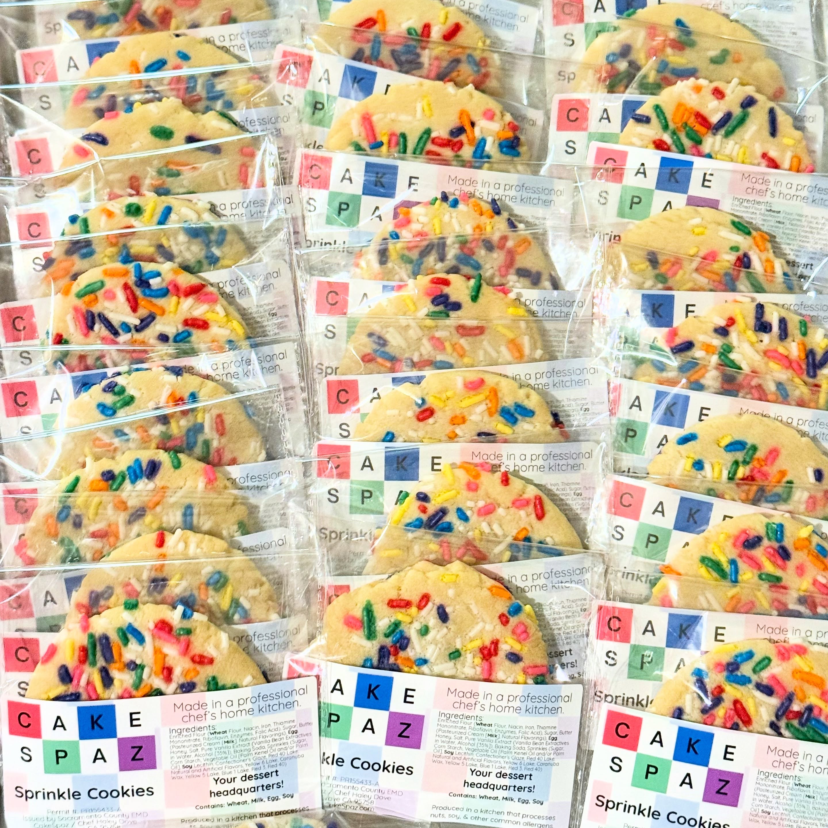 Who doesnβt love Sprinkle Cookies?! ππͺπ
Individually packaged and perfect for classrooms, parties, meetings, and more! CakeSpaz is your dessert headquarters!
#sacramentobakery #elkgrovebakery #orderbdaydesserts #elkgroveca #sacramento