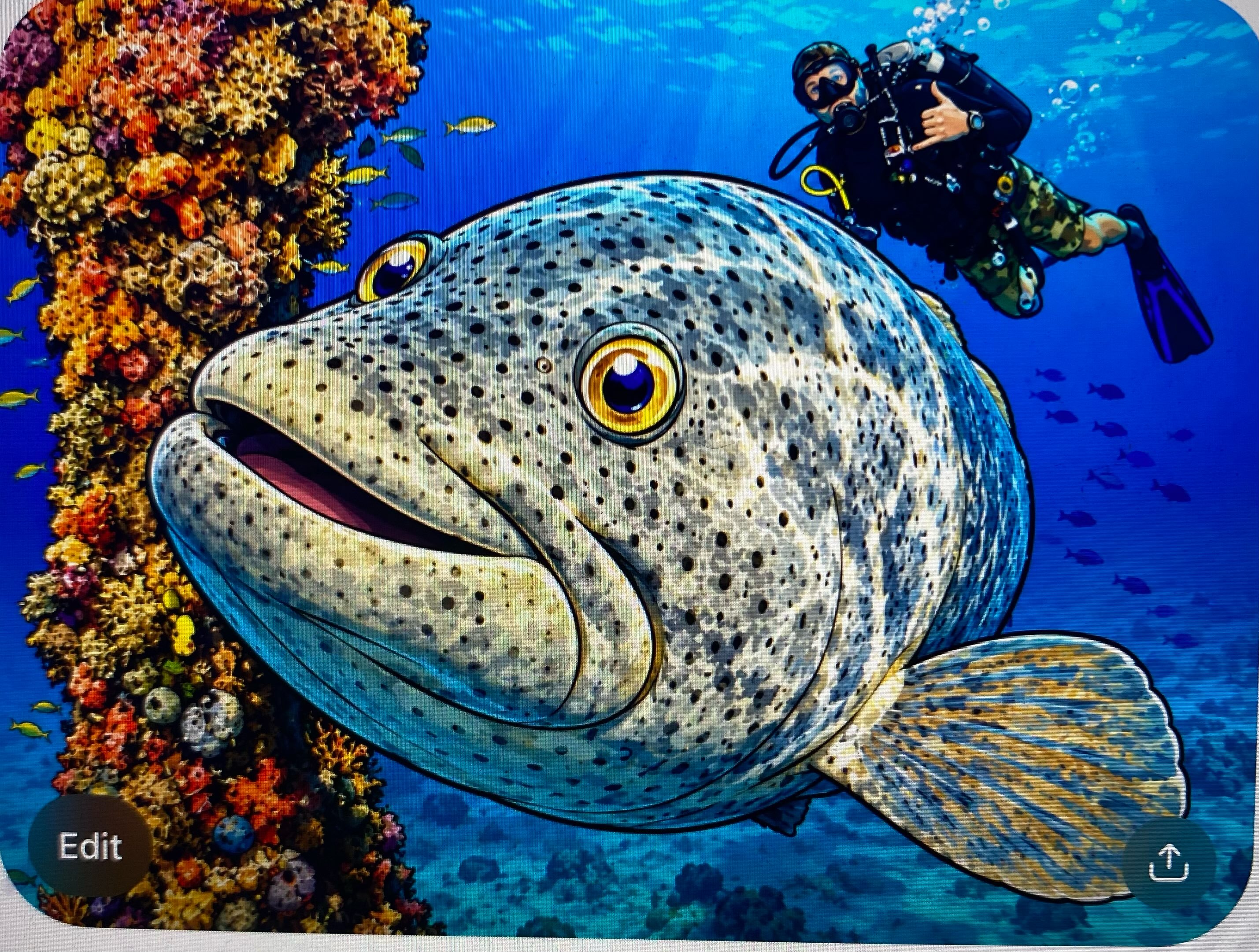 Ai cartoon rendering from a picture….. #ai #cartoon #veteran #scuba #thefuture @jsamuel215