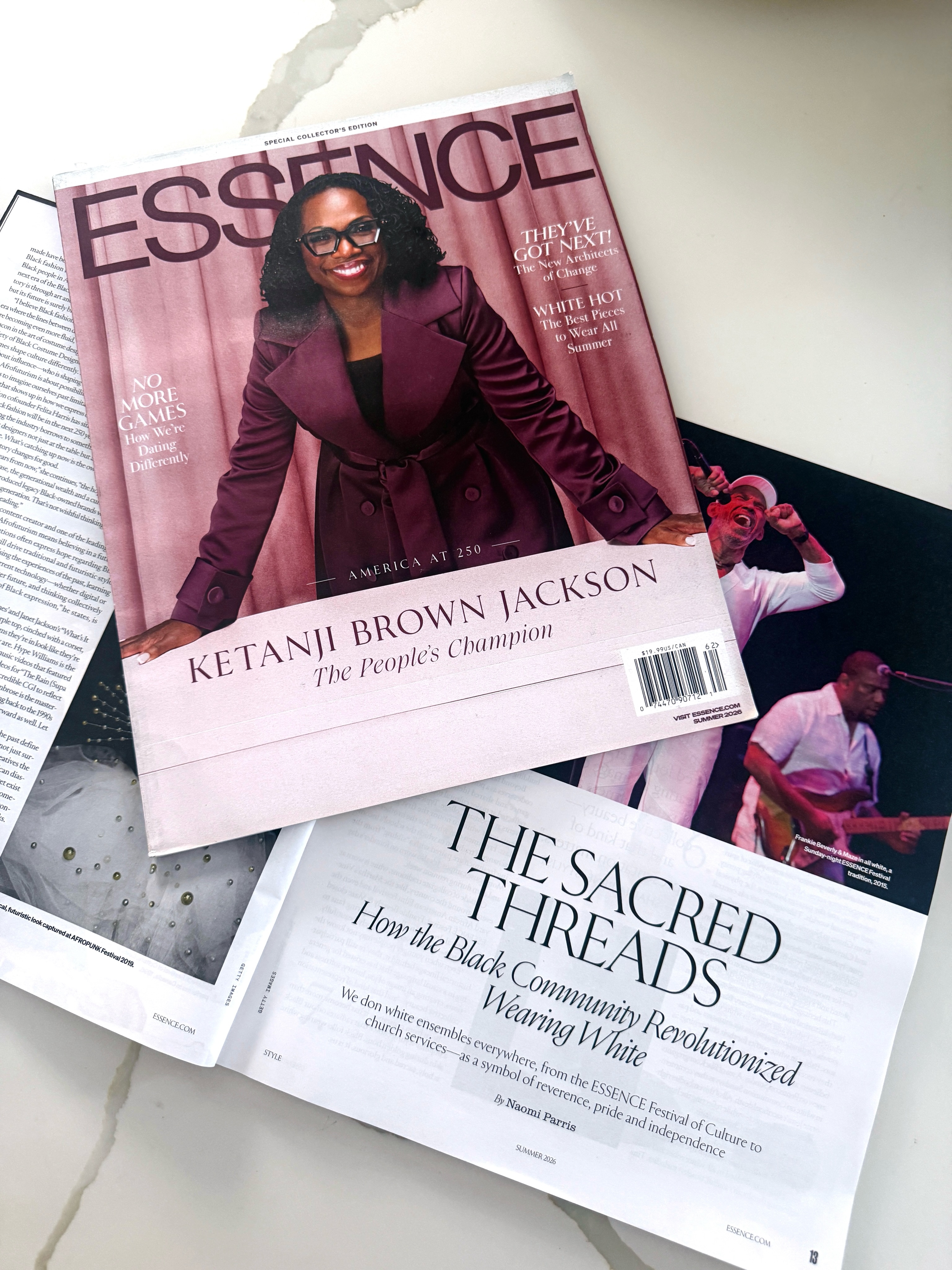 before we officially get into Q4, a moment for my FIRST print story in @essence ‘s summer 2026 collector’s issue ✍🏽🦋
for the celebratory issue that featured Ketanji Brown Jackson, i penned a long-form feature exploring the tradition of wearing white and what it means for the Black community. from delving into ancient Egypt to leaning into my Pentecostal roots (iykyk), this story was/is one of the most meaningful pieces i’ve done.
special thanks to @akili_ for tapping me and making a dream that i didn’t even know i had come true, @sheltonboydgriffith & @_shainarene for lending your expertise to the piece, @meccuhh for help with market, and most importantly, thank you God for continuously shining down on me. 🩵
still holding onto my “why,” here’s to pushing the culture forward and above all that i ask or think in the last quarter (and beyond).👩🏽💻⭐️