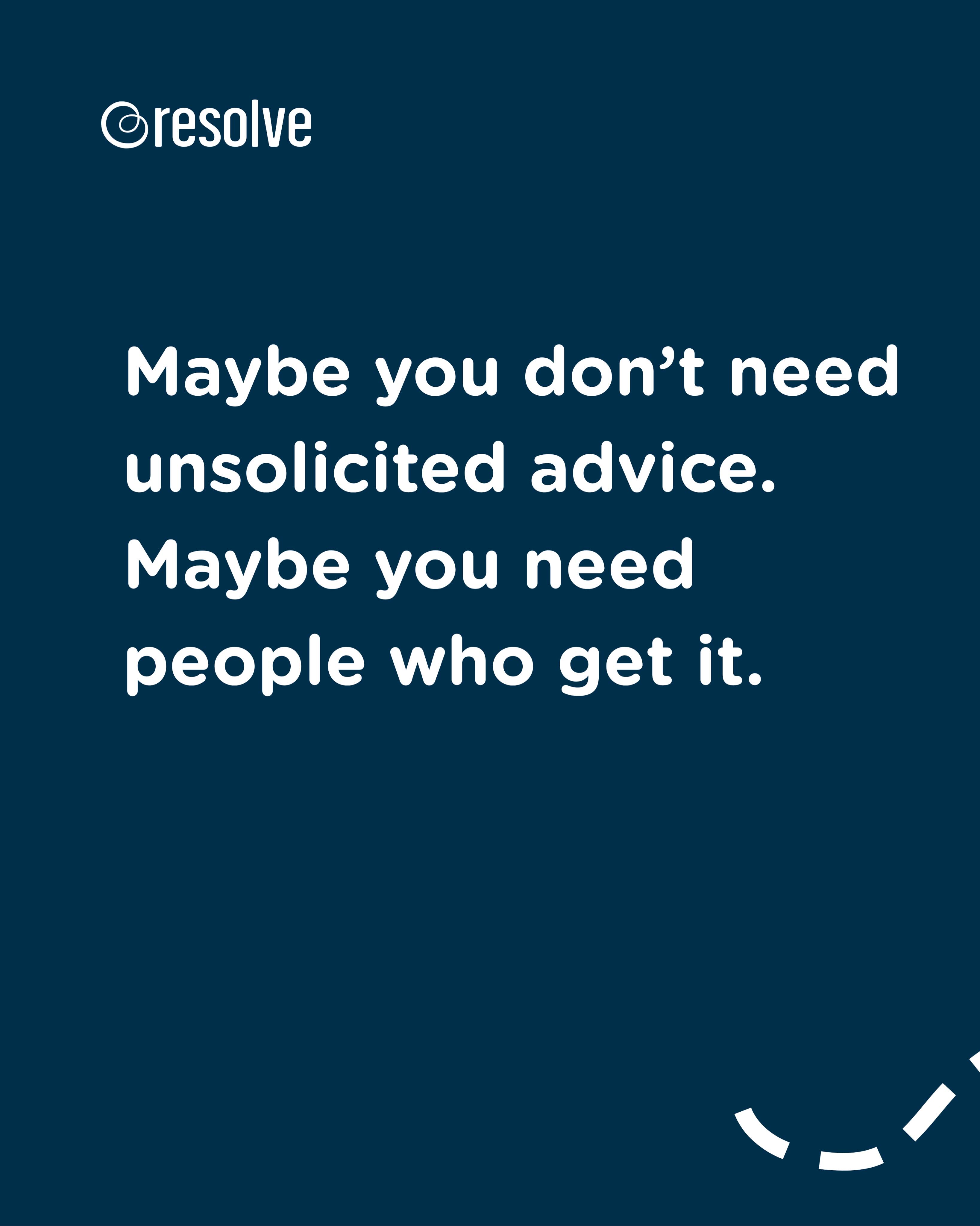 Sometimes the best support comes from someone who just gets it.
Find a RESOLVE support group through our link in bio, and connect with a community that understands.