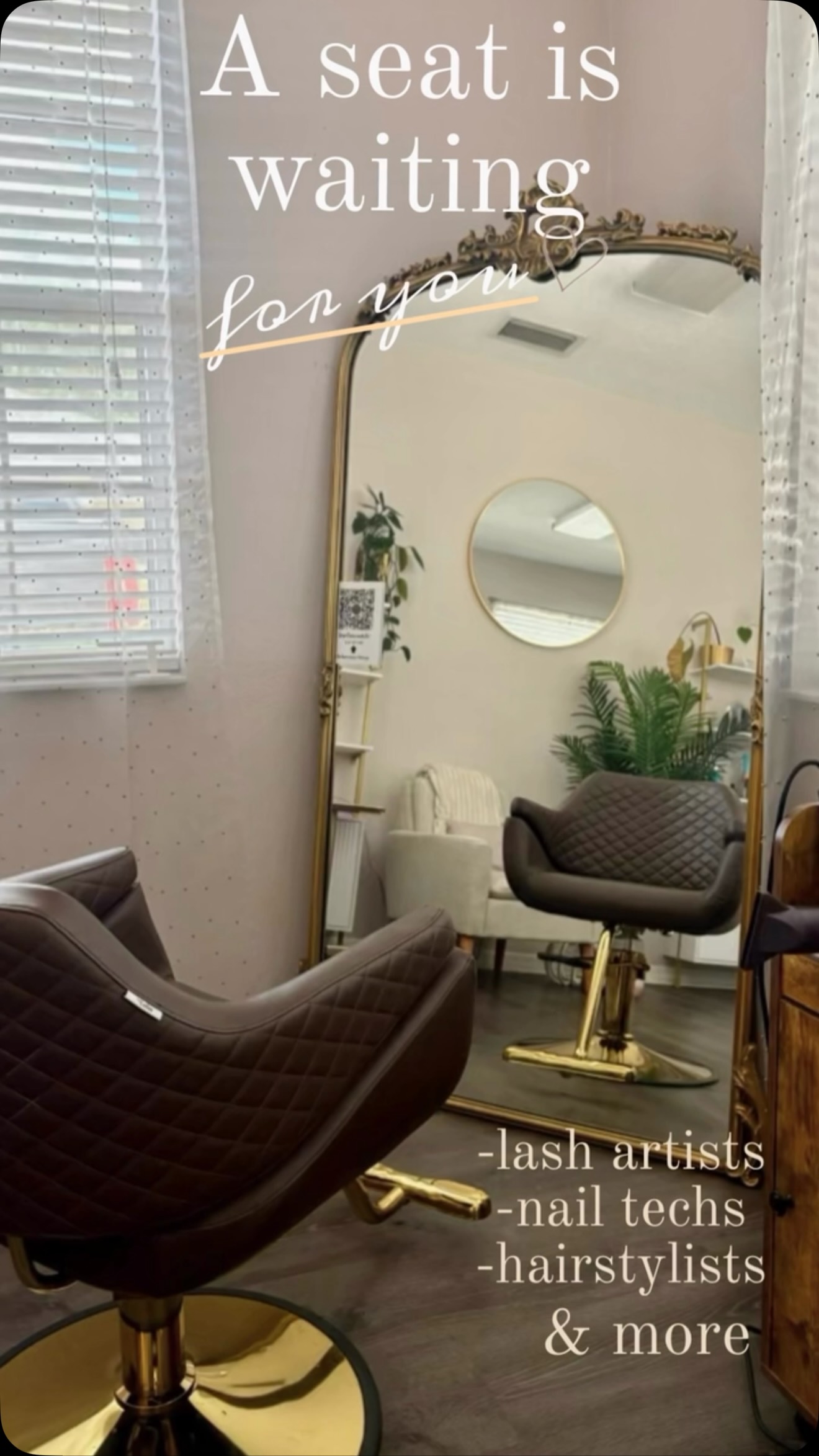 ✨ BEAUTY PROFESSIONAL SPACE AVAILABLE ✨
LASH ARTISTS • NAIL TECHS • HAIRSTYLISTS
• MAKEUP ARTISTS & MORE
Looking for a beautiful space to grow your beauty business?
Belle Toi is a boutique salon located in Westchase.
Our space offers:
-WiFi
-Parking
-Shampoo bowls
-A reception area
-Laundry
-Storage
-A private room
-A welcoming community of beauty professionals
We are open to both room rental and commission-based opportunities, depending on what works best for you and your business.
We currently have 7 amazing cosmetologists and are looking for one more to complete the Belle Toi Family!
If you’re looking for a space where you can build your business, serve your clients, and feel at home, we’d love to hear from you.
DM us for availability + details 🤎
#tampahair #tampabay #tampasalon