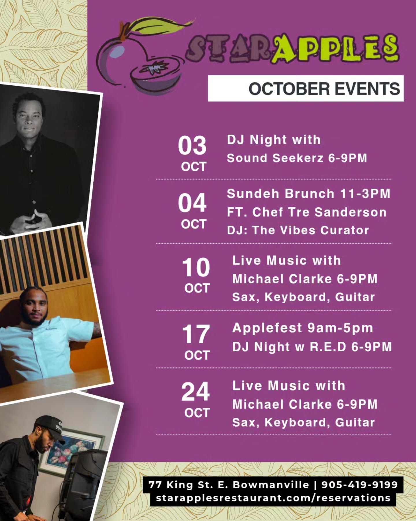 Mark your calendars! 📅
We've got some exciting events planned for October!✨️
Reservations are open online, you won't want to miss this!
Reservation link in bio.
Weekend Rum O'Clock Happy Hour runs 7-9PM
#durhamregiondateideas
#durhamregioneats #durhamregion #Clarington