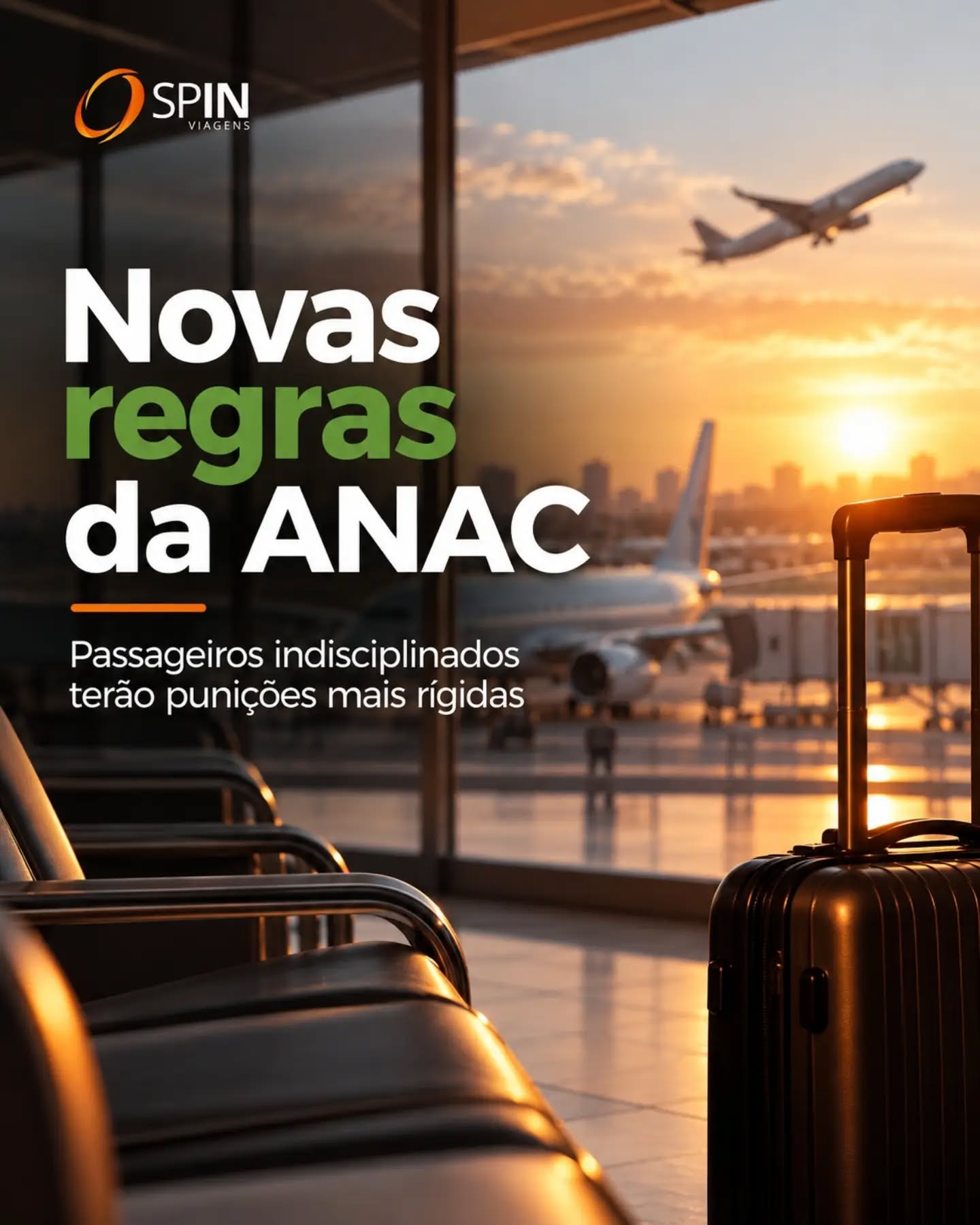 Desde 14 de setembro de 2026, estão em vigor novas regras da ANAC para passageiros que comprometam a segurança, a ordem ou o bem-estar durante viagens aéreas.
A Resolução nº 800/2026 prevê medidas como:
🚨 Retirada da aeronave, inclusive com apoio policial
💰 Multa com valor-base de R$ 17.500 para condutas graves ou gravíssimas
⛔ Suspensão do acesso ao transporte aéreo por 6 ou 12 meses nos casos gravíssimos
Entre as situações mais sérias estão agressões à tripulação, tentativa de acessar a cabine de comando sem autorização e atos que interfiram nos dispositivos de segurança da aeronave.
Uma atualização importante para quem viaja: respeito às orientações da tripulação também faz parte de uma experiência segura para todos.
A SPIN Viagens acompanha as novidades da aviação para manter você informado antes, durante e depois do embarque.
.
Siga nossas dicas para uma viagem sem preocupações e para saber mais é só clicar no link da bio! 📲
.
.
.
#SPINViagens #Viagem #PlanejamentoDeViagem #Turismo #Destino