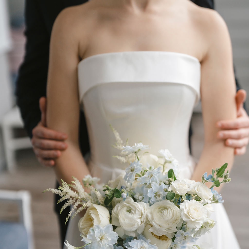 It might have been a stormy weather weekend but it didn't dampen the joy of love for Annie & Owen. After celebrating their marriage, they donated all their stunning florals to share their joy with others.👏 Pale blue and white stems designed by @studio.kote were the perfect touch to add to our bright color dahlia donation from the @connecticutflowercollective to make hundreds of bedside arrangements for the patients at Autumn Lake Nursing home in Norwalk and seniors at Harborsite Living in Stamford. Thank you to all involved. You brighten the day for so many!💫 @bethmarieevents @gaylebrooker