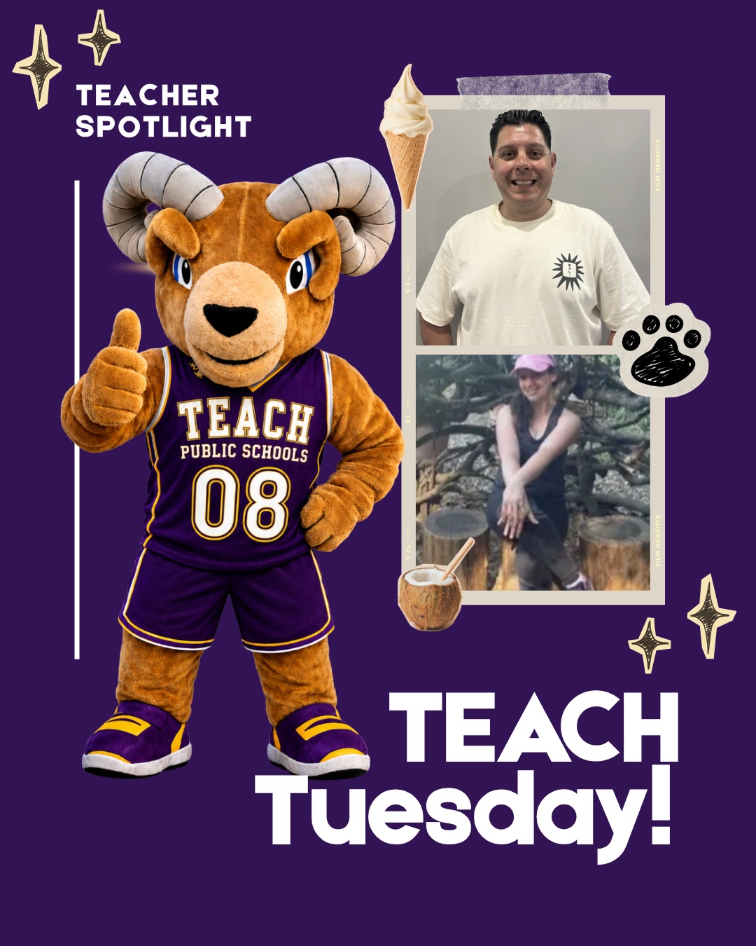 ✨ TEACH TUESDAY ✨
It’s time to shine the spotlight on the amazing educators who make TEACH Prep special! 💜💛
Our first TEACH Tuesday features our incredible 5th-grade teachers, Mr. Salazar & Ms. Bianchi! 🍎📚
Thank you for inspiring, supporting, and encouraging our students every day. We’re so grateful to have you as part of the TEACH family! 🐏💜
Be sure to follow along as we continue celebrating the amazing teachers who make a difference in our students’ lives! ✨
#TEACHTuesday #TeacherSpotlight #TEACHPrep #TEACHProud #TEACHRams
