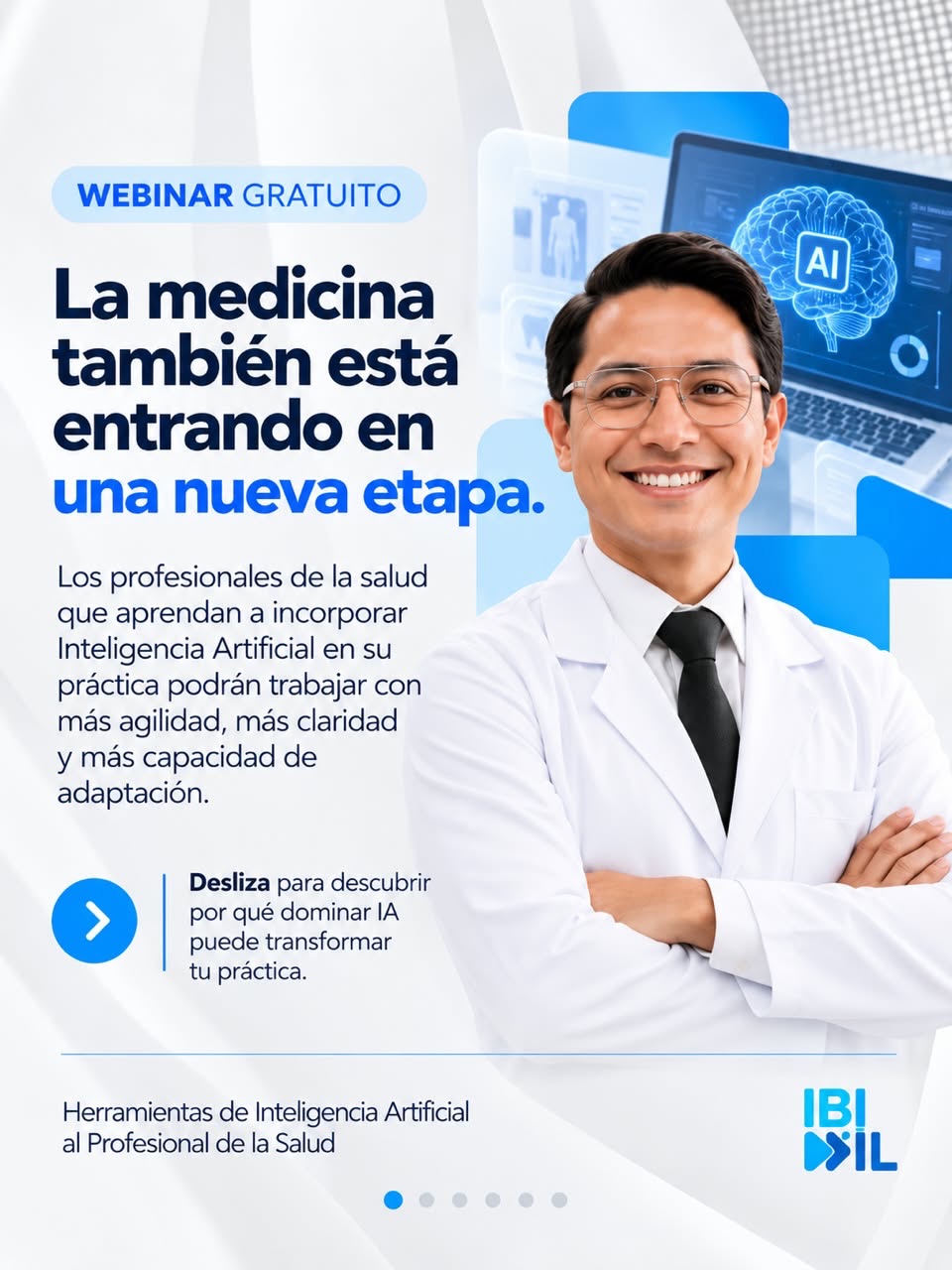 La Inteligencia Artificial ya está comenzando a transformar la manera en la que los profesionales de la salud aprenden, organizan información, optimizan procesos y fortalecen su práctica.
Dominar estas herramientas puede ayudarte a trabajar con más agilidad, más claridad y una visión más actual de tu desarrollo profesional.
En este webinar junto al Dr. Alberto Meza Briceño exploraremos aplicaciones reales de la IA en el contexto de la salud y cómo empezar a integrarla de forma útil y práctica.
📅 30 de septiembre
🕗 8:00 p. m. a 9:00 p. m.
💻 Vía Zoom
🎟️ Acceso gratuito
Inscríbete desde el enlace en nuestro perfil.