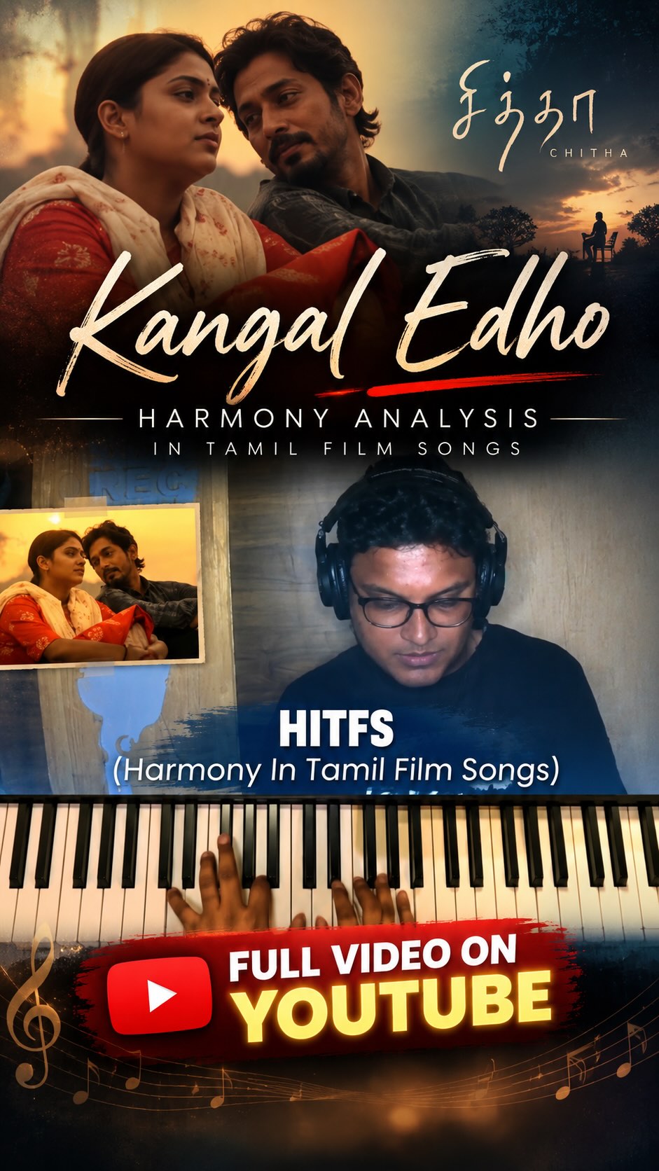 Its #KangalEdho song Harmony Breakdown Video #pianolessons #genz #chords #learn