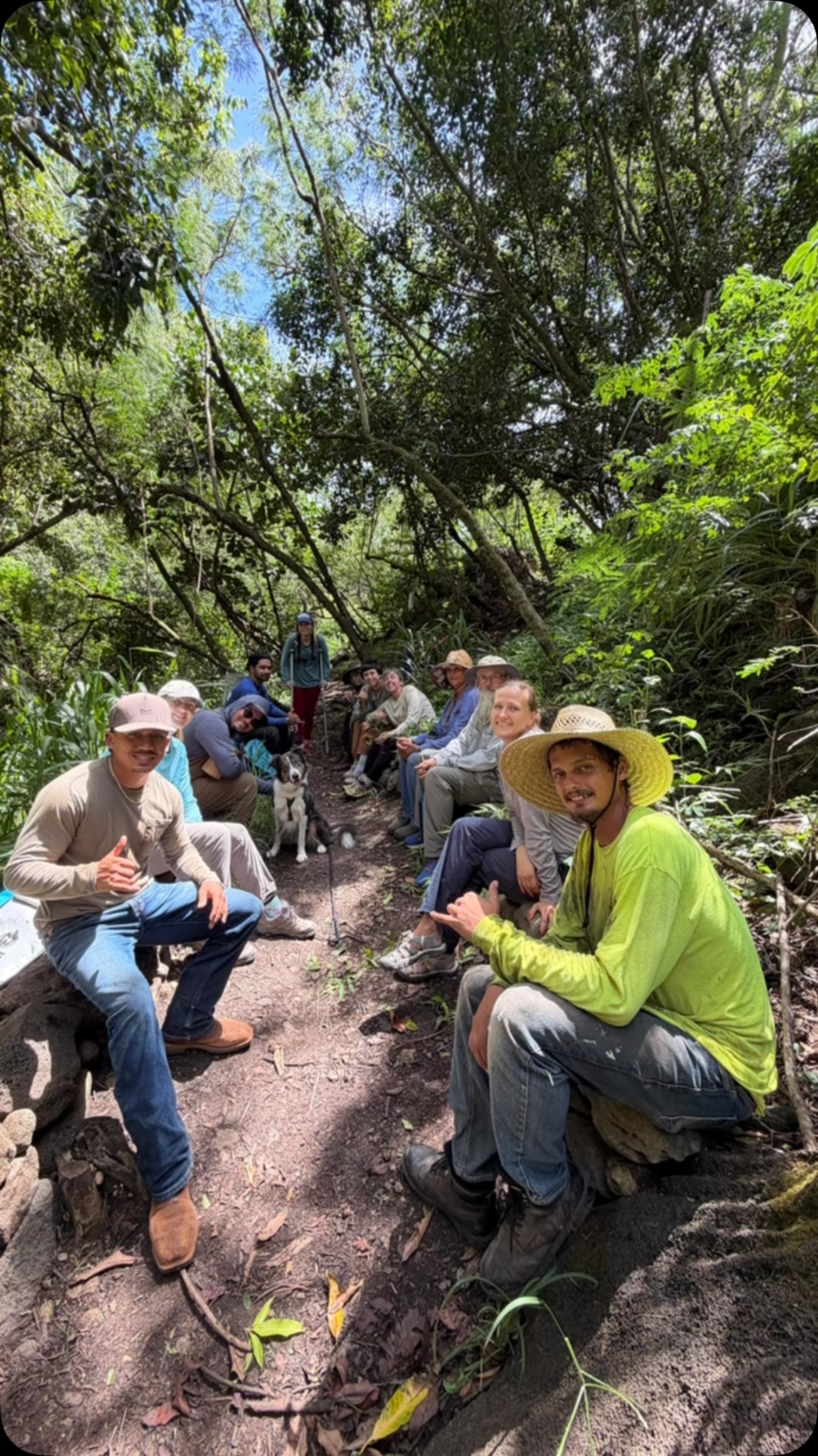 Pōhaku sessions in September. Continuing to build relationships with rocks and each other. We focused on gathering rocks and continuing to build access into parts of the restoration area.