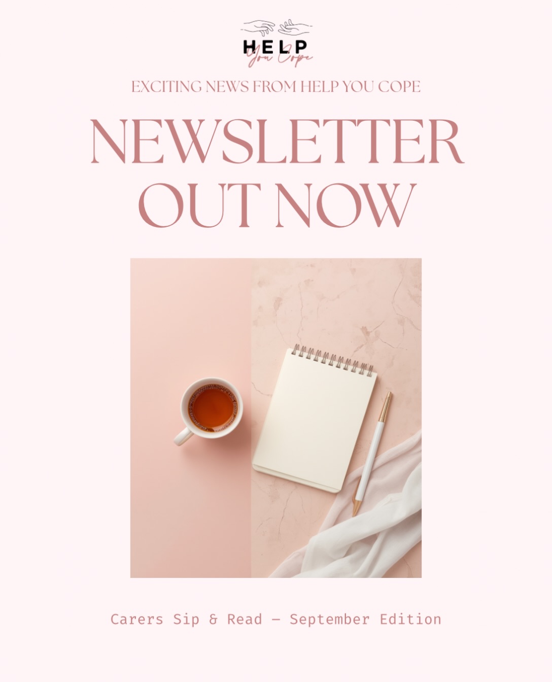 Our September Sip & Read is OUT NOW 💌
Grab your favourite drink, find a quiet moment (we know they’re rare!) and catch up on everything happening at Help You Cope.
Inside this edition:
🎟️ Our Carers Week Raffle is live. Drawn Fri 16 Oct, tickets from $7
💗 A special Carers Week celebration for our members. Check your inbox!
🥗 Final Caring for the Carers workshops:
Nutrition (30 Oct) and Mindset & Movement (27 Nov)
⛪ Upcoming Accessible Special Needs Mass dates
🌿 September highlights from Sip & Walk and our wellbeing workshop
📖 Joline’s Journal: Maybe we don’t need to do more. Maybe we need to stop doing everything.
📥 Free carer resources to download
Not subscribed yet?
Sign up via the link in bio so you never miss an edition.
A big thank you to our Major Sponsor @western.toyota and all our partners 💕
If you think you’ve registered and didn’t receive the newsletter, DM us.
#sipandread #AutismCarers #CarerSupport #WesternSydney #caringforthecarers