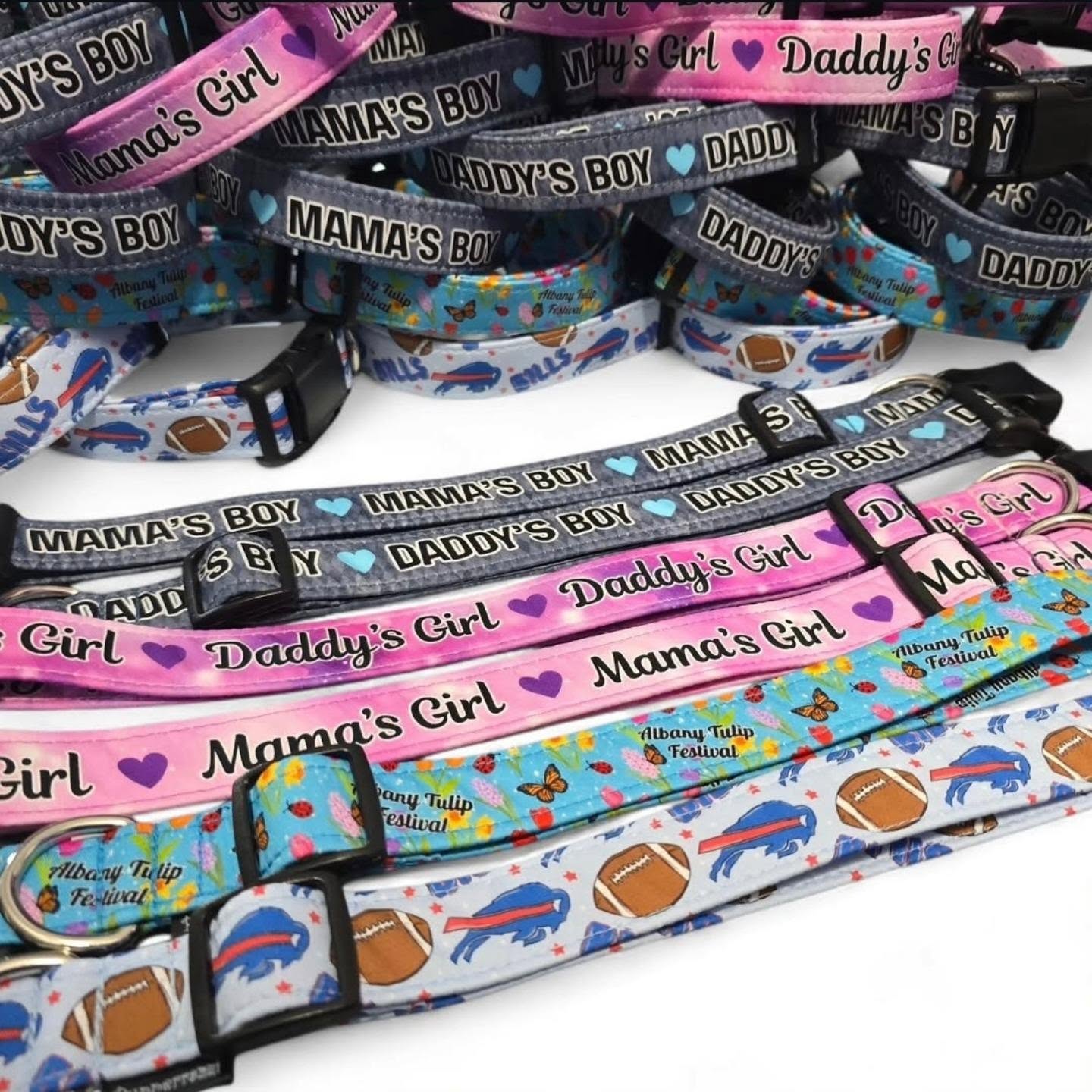 Some of you may remember this post from April about a wholesale order for another local dog product business...
I trusted this business and didn't take the payment up front because I wasnt sure how many collars I was going to get out of the fabric I was ordering for her.
I made every design except the football one, myself. I spent my time making the designs and HOURS in this order. I spent over $300 just in supplies because she also asked for extra fabric to make her products...
After the order was completed, I tried contacting her. No response. Tried another method, got a response. Asked for payment. Nothing. Stops responding then finally responds their account got hacked and they were at the bank and would get me payment the next day. Nothing. And then no further communication. I sent emails. I tried messaging from my personal page and my business page (because they previously claimed they could not see the messages from my business). This was another small business locally that I've done events with and trusted to fulfill their end of the order. Never again! 🙃 Lesson learned.
All wholesale orders moving forward will collect payment ahead of time and get refunded if for some reason it ends up costing less (sometimes this happens depending how custom the wholesale order is).
I've waited months to make this post hoping the other business was just going through a busy season and wouldn't do me dirty like this - but alas, here we are.
These collars are all available. 1" 14-22" buckle collars. Discounted to $16+ shipping because i just want them gone at this point. (Usually $22).
Let me know if you want one or if someone is interested in the wholesale, message me for pricing.
Thanks to the true customers. ✌️