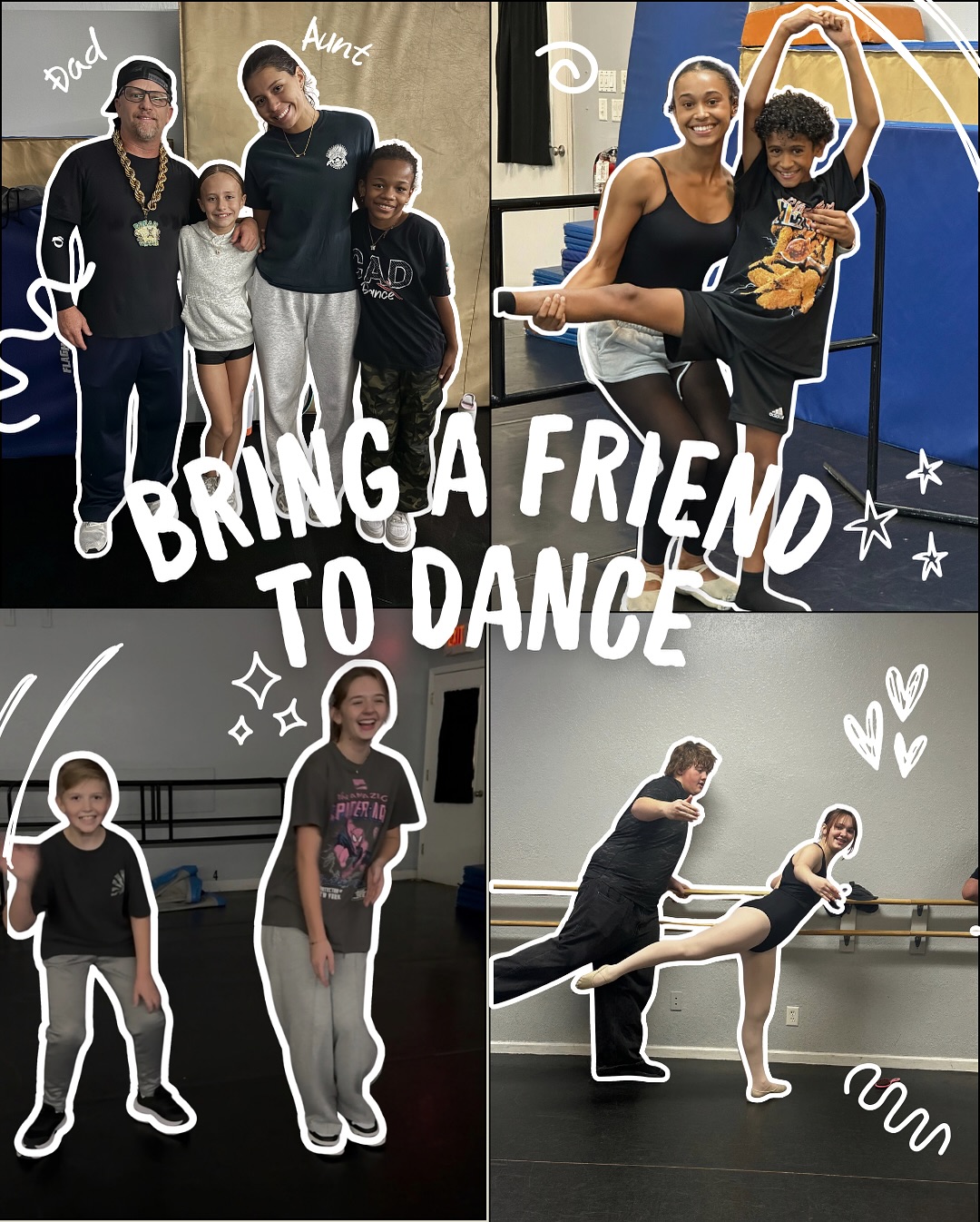 We want to thank everyone for making bring a friend week a SUCCESS!! We loved seeing the love and joy of dance shared with friends, boyfriends, and family! Everyone can be a dancer♥️🤍🖤