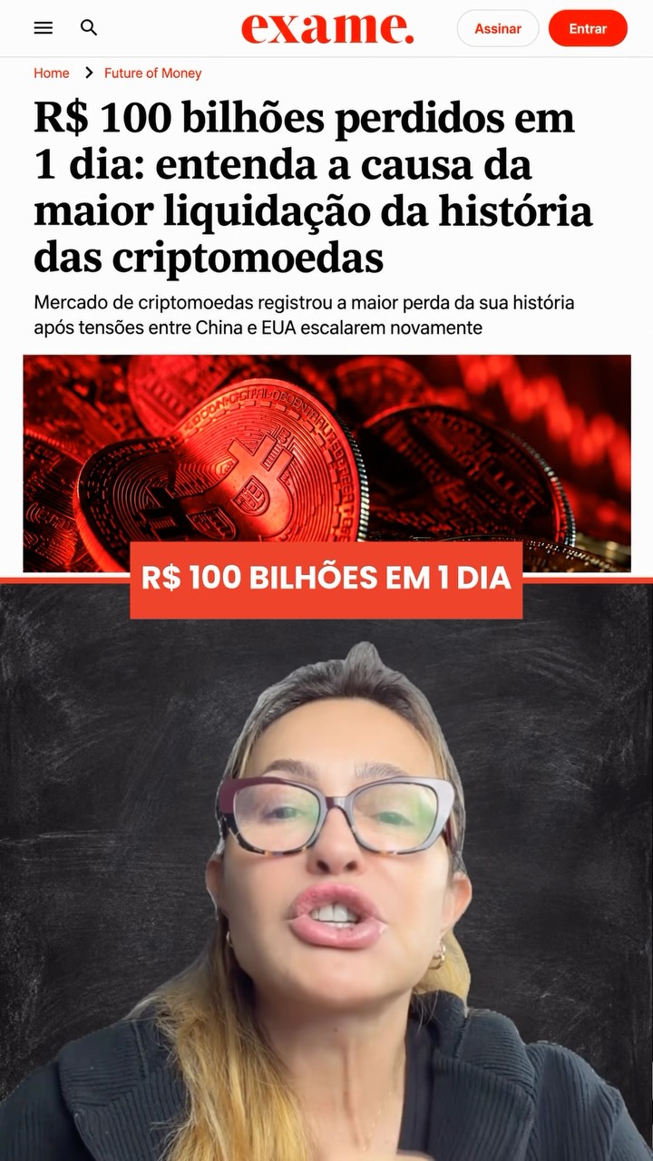 10 de outubro de 2025: mais de US$ 19 bilhões liquidados em um dia. A maior liquidação da história do mercado cripto até então. 📉
Se o teu bitcoin tava de garantia num empréstimo, a pergunta era uma só: vende pra salvar a posição?
Só que vender aquele BTC antigo, comprado barato, no meio do caos, pode criar um imposto enorme.
Tem outro caminho: em vez de vender a garantia, tu mexe na dívida.
Mas atenção: troca de cripto por cripto também é alienação. Não precisa passar por real pra existir ganho de capital. Não é que não tem imposto. Tu só não precisou vender o teu BTC antigo.
Eu vejo esse tipo de operação todos os dias com as baleias. E aqui eu te entrego de graça o que elas pagam caro pra saber. 🐋
Salva esse vídeo e manda pra quem tem bitcoin de garantia em empréstimo ou DeFi. 📌
#declarandobitcoin #bitcoin #defi #liquidacao #emprestimocripto ganhodecapital declararcripto bitcoinbrasil