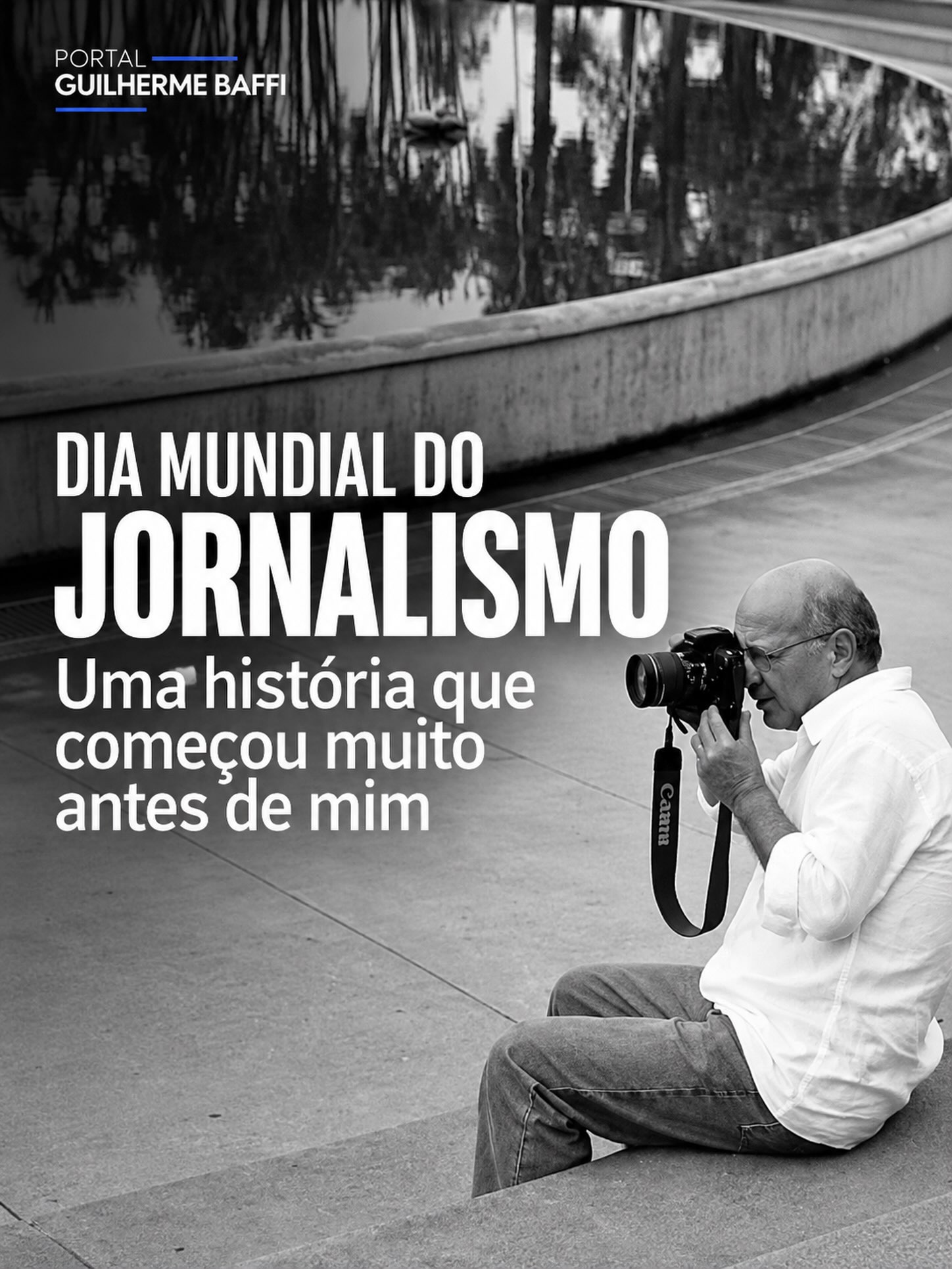 DIA MUNDIAL DO JORNALISMO: UMA HISTÓRIA QUE COMEÇOU MUITO ANTES DE MIM
Nesta segunda-feira (28), é celebrado o Dia Mundial do Jornalismo. Para mim, falar desta profissão é falar também da minha própria história, de uma paixão que começou dentro de casa, com meu pai, o fotógrafo Edson Baffi, e que também compartilho com meu irmão, Edinho Baffi. Foi com esse sentimento que nasceu o Portal Guilherme Baffi e a proposta de levar adiante aquilo em que sempre acreditei: “A notícia através da imagem”.
Foi através do meu pai que aprendemos, ainda muito cedo, que uma imagem não é apenas uma fotografia. Ela pode contar uma história, eternizar um momento e preservar parte da memória de uma cidade.
Eu e meu irmão crescemos vendo o jornalismo de perto. As pautas, as câmeras, as fotografias e a responsabilidade de estar presente quando a história acontece fizeram parte da nossa vida antes mesmo de entendermos a dimensão daquele trabalho.
Depois vieram os nossos próprios caminhos. No meu, foram anos dentro das redações, milhares de pautas e personagens. Alegrias, tragédias, grandes acontecimentos e cenas aparentemente simples do cotidiano que, através do jornalismo, permaneceram registradas.
O jornalismo mudou. As ferramentas mudaram. A velocidade da notícia mudou. Mas existe algo que não mudou: a importância de estar lá.
Estar onde a notícia acontece. Olhar. Ouvir. Apurar. Fotografar. Contar.
Talvez por isso o jornalismo, para mim, nunca tenha sido apenas uma profissão. É uma herança.
Uma história que começou com meu pai, Edson Baffi, passou para mim e para meu irmão, Edinho Baffi, e continua todos os dias, agora também através do Portal Guilherme Baffi.
Neste Dia Mundial do Jornalismo, minha homenagem é para todos que escolheram estar onde a história acontece, informando, fotografando e registrando o nosso tempo.
E, especialmente, para meu pai, que nos ensinou primeiro a enxergar uma história através de uma lente.
