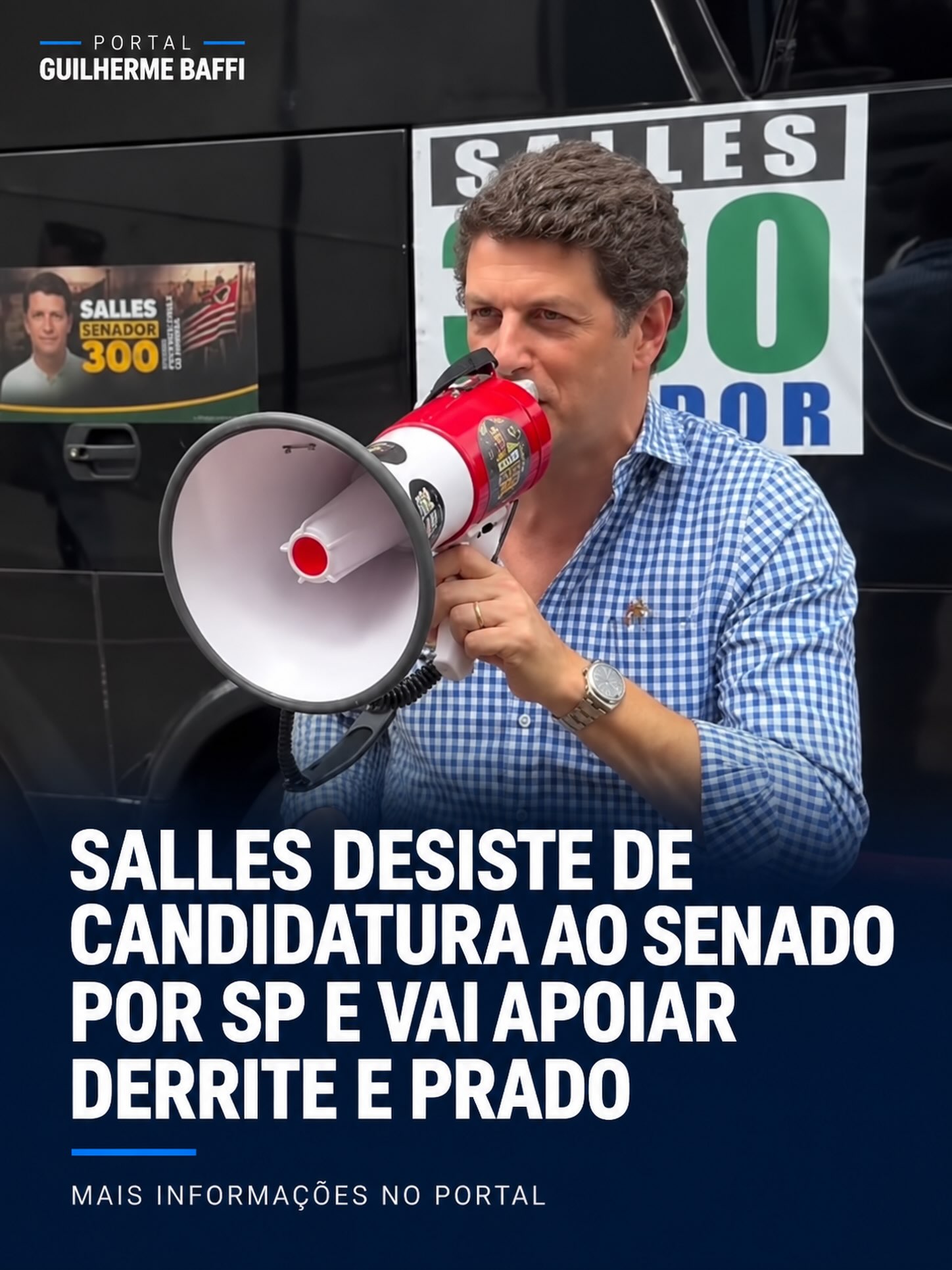 SALLES DESISTE DE CANDIDATURA AO SENADO POR SP E VAI APOIAR DERRITE E PRADO
O deputado federal Ricardo Salles (Novo-SP) anunciou nesta segunda-feira (28) que desistiu de concorrer ao Senado por São Paulo, segundo informações do Estadão.
O anúncio foi feito ao lado do governador de São Paulo e candidato à reeleição, Tarcísio de Freitas (Republicanos). Salles declarou apoio às candidaturas de André do Prado (PL) e Guilherme Derrite (PP).
A decisão ocorre apenas quatro dias depois de uma nova passagem de Salles por Rio Preto. Na última quinta-feira (24), o então candidato esteve na cidade em agenda de campanha, uma das várias visitas feitas ao município durante a corrida eleitoral.
Em outra passagem, no dia 11 de setembro, Salles percorreu Rio Preto com o ônibus de sua campanha, que levava a inscrição “Fora Lula”. Na ocasião, esteve no Mercadão Municipal e participou de encontros e entrevistas antes de seguir para outras cidades da região.
Agora, Salles deixa a disputa pelo Senado e passa a apoiar Derrite e André do Prado. Segundo Tarcísio, a decisão busca evitar a divisão de votos entre candidatos da direita.