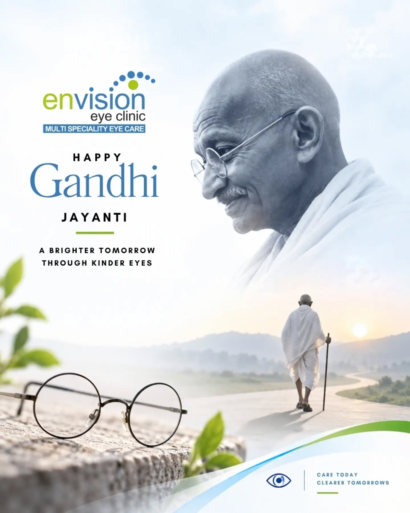 ๐๏ธ Remembering Mahatma Gandhi on Gandhi Jayanti
A day to reflect on the values of peace, compassion, truth and kindness. May we carry these values forward and see the world with kinder eyes.
#GandhiJayanti #MahatmaGandhi #PeaceAndKindness #BetterTomorrow #EnvisionEyeClinic