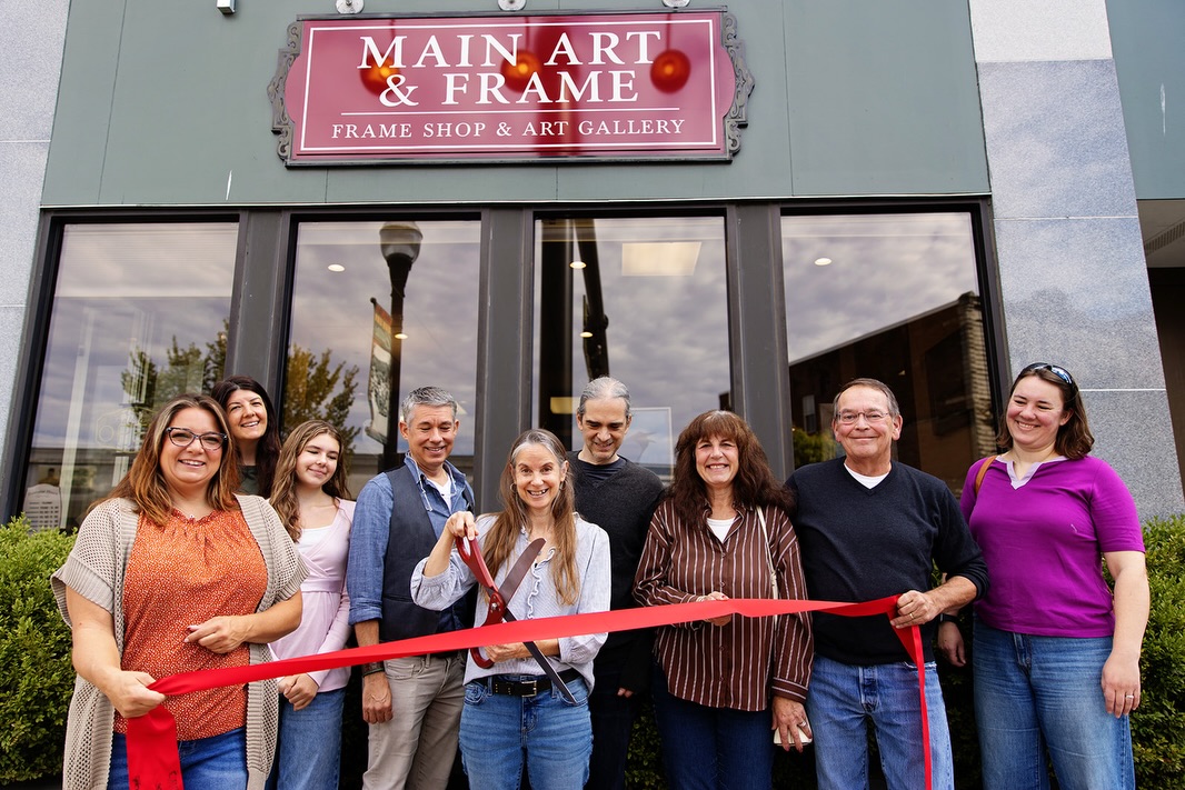 What a wonderful morning celebrating another new business in Downtown Barre!
We were excited to officially welcome Main Art & Frame with a ribbon cutting at their beautiful new space at 59 N. Main Street!
Owners Kristen and Chris Santucci have created a warm and creative space featuring Kristen’s original artwork and fine art prints, along with professional custom framing for artwork, photographs and treasured pieces. And that wall of frame options is pretty incredible!
Congratulations, Kristen and Chris! We’re so happy to have Main Art & Frame as part of Barre’s downtown business community. Stop in, explore the gallery, and help us give them a warm Barre welcome!
📸 @shannonalexanderphotographyvt
