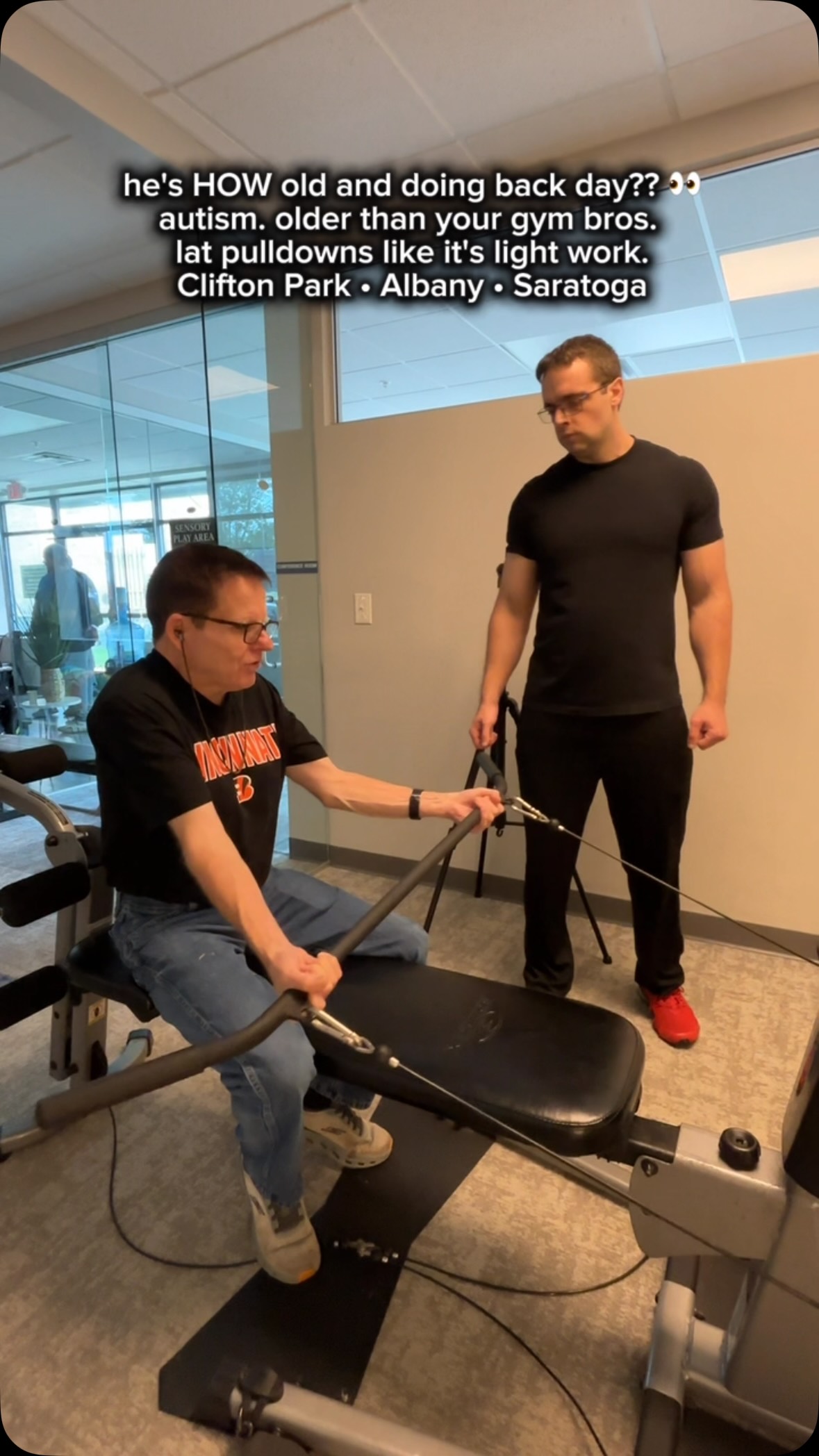 pov: they said he’d never belong in a gym 😭
so we built one in Clifton Park in 2021 where he does.
back day. lat pulldowns. full focus. coached one-on-one every rep built around HIM.
that’s the whole mission: target workouts for every individual with special needs or physical disabilities.
Albany, Clifton Park, Saratoga Springs, the whole Capital Region
know someone who’s been told “fitness isn’t for them”? send this to them. this one’s for THEM 💛
tag your person 👇
#gymtok #fitnes #autism #viral #fyp