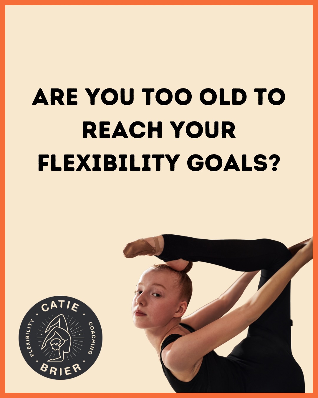 Short answer: NO
Swipe through the slides if you think:
👵 You’re too old
👶 You’re too inexperienced
😣 You’re too tight
😩 Stretching hurts
⌛️ You waited too long… and now it’s too late
It’s NEVER too late to start training your flexibility. You CAN progress no matter your age or starting point.
You just need to work with a good coach who can help you develop a strong foundation, and those goals will be achieved!
So if you’re ready to let go of all the reasons why you “can’t”, I’m here for you!
The Catie Brier Method: Splits (4-week online course) starts in November, and registration just opened 🎉
Comment TCBM and little robot Catie will send you all the details 🤖
Stay Shrimpy 🦐
#trainingwithcatiebrier
#contortiontraining
#shrimparmy
#notyoga