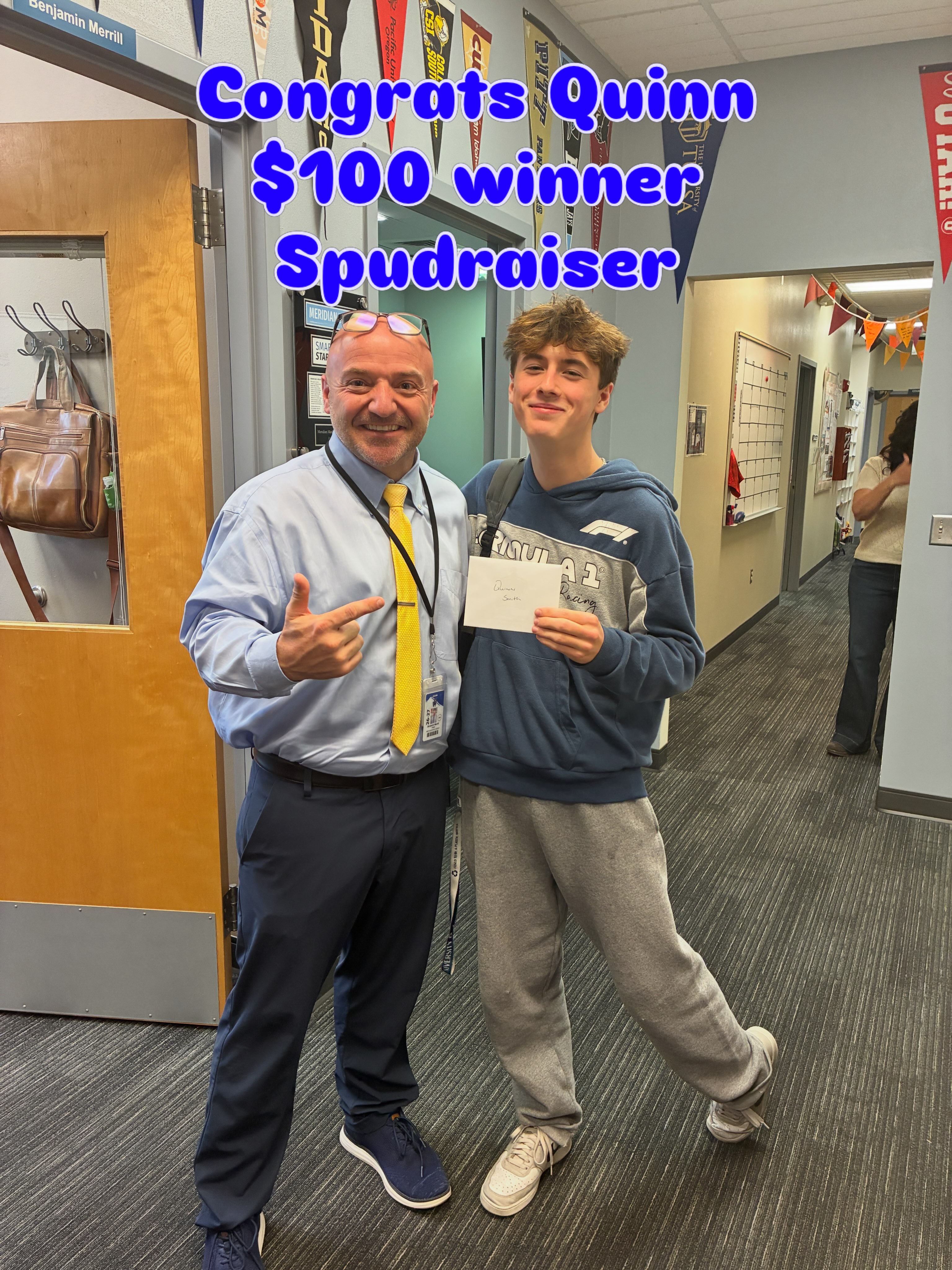 Congrats Quinn! $100 winner spud sales.
