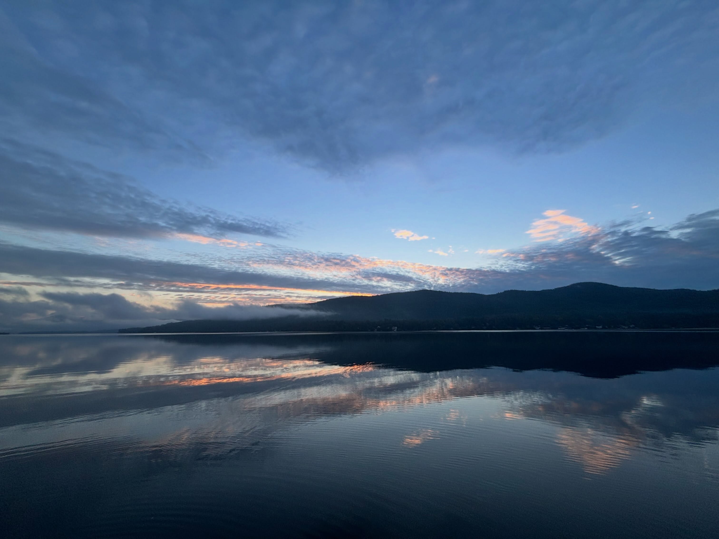 First time seeing Lake George. Gift of a quiet morning jog to take it in.