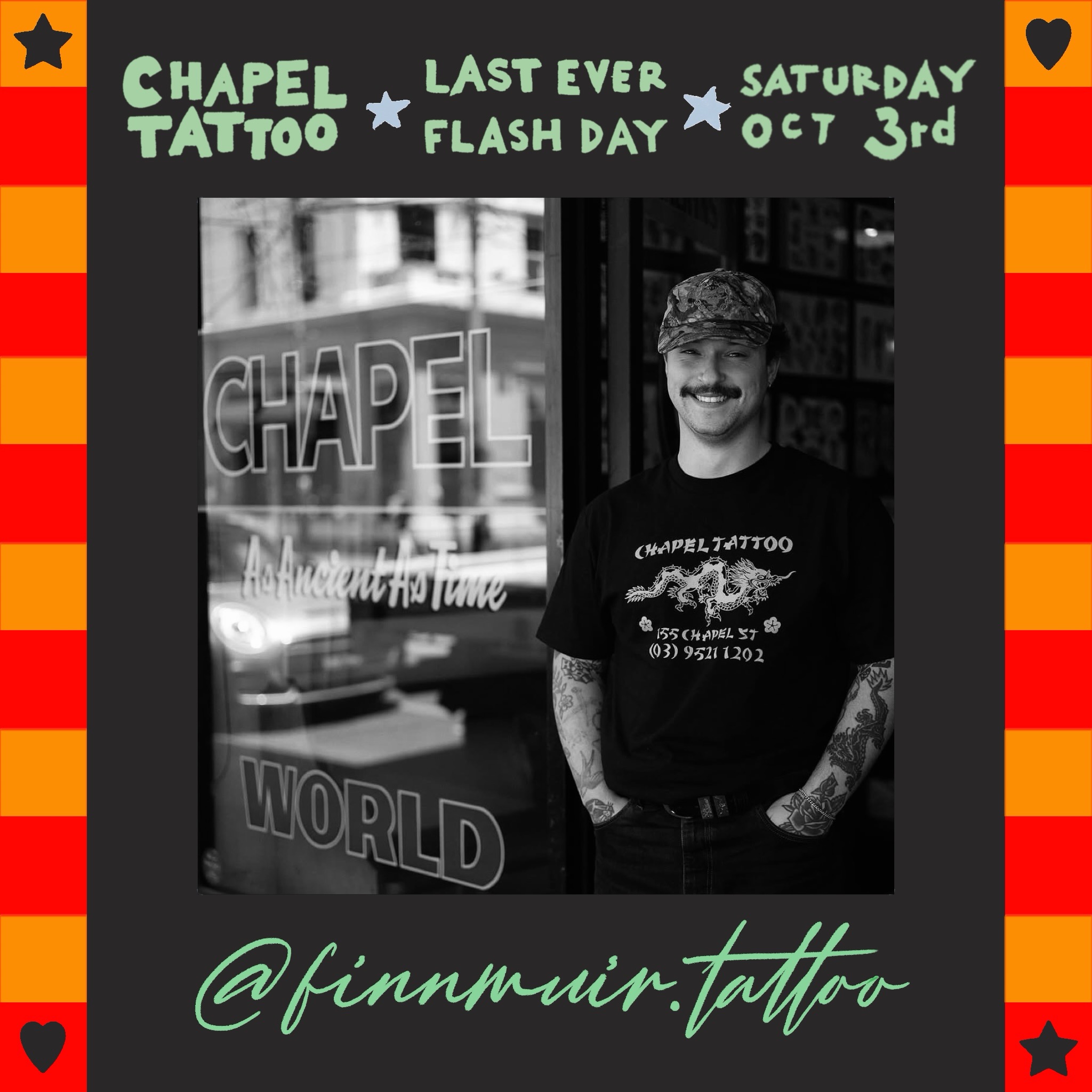 ★1 day to go★
The last round of sheets for out last ever flash day tomorrow! Saturday October 3rd.
10am • See you there!
Call ☎️ 03 9521 1202
Email 📧 info@chapeltattoo.com
.
.
.
.
#blackandgreytattoo #colourtattoo #flash
#chapeltattoo #chapelstreet