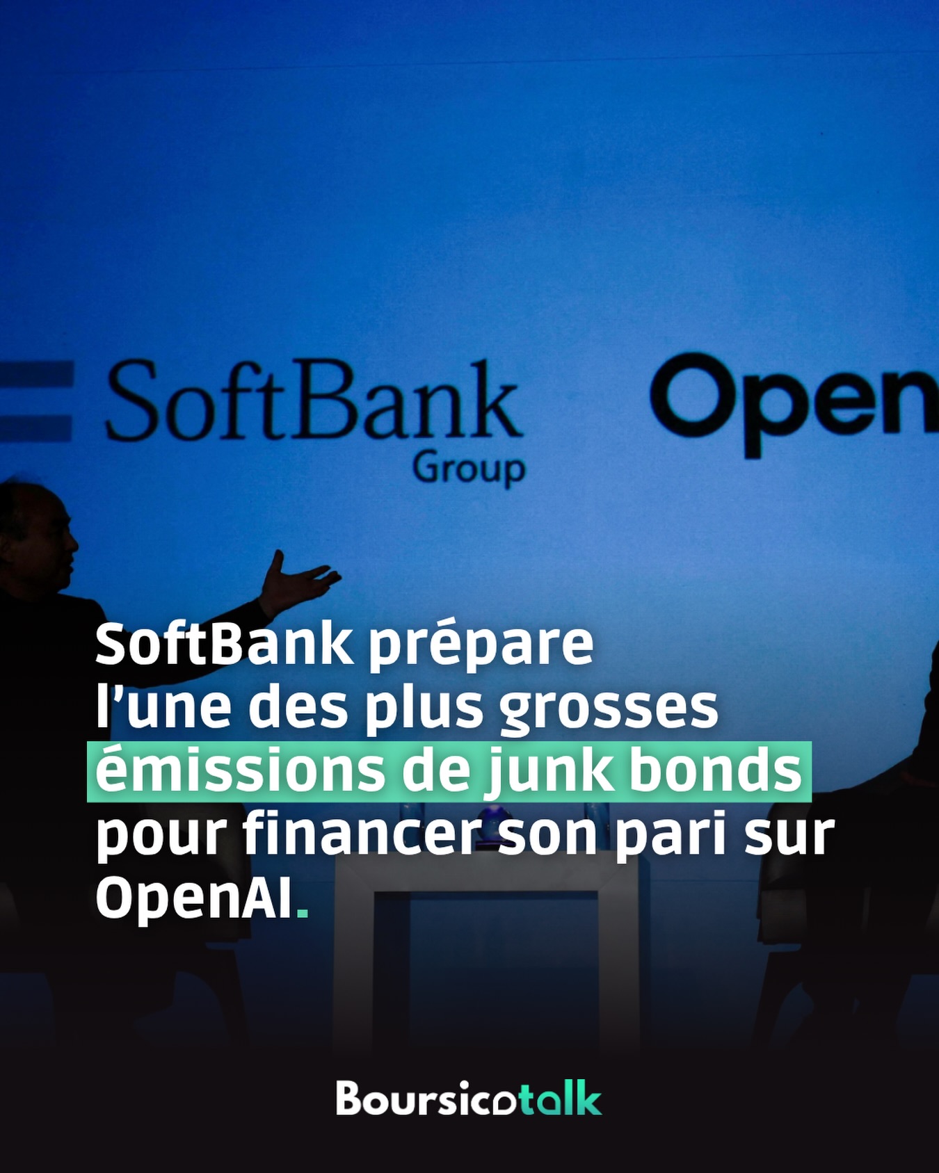 11 milliards de dollars de dette. Pour un seul pari.
SoftBank vient de lancer l’une des plus grosses émissions d’obligations à haut rendement jamais vues.
L’objectif ? Financer son investissement massif dans OpenAI.
Les chiffres👇
💰 Plus de 11 Mds$ levés (10 Mds$ + 1 Md€)
📈 Rendements attendus entre 9% et 10%
🏦 Déjà 8 Mds$ de demande avant même le lancement officiel
⚠️ Ces obligations sont classées “junk bonds” (haut rendement, donc plus risquées)
Pourquoi c’est important ?
🏦 SoftBank avait déjà emprunté jusqu’à 40 Mds$ en prêts relais pour financer ses tranches d’investissement dans OpenAI (avril, juillet, octobre).
Le groupe s’était fixé une règle : garder son ratio dette/valeur sous 25%.
🗣️ Il a lui-même reconnu que ce seuil pourrait être temporairement dépassé.
Autrement dit : Masayoshi Son est prêt à repousser ses propres limites pour ne pas rater le train de l’IA.
En parallèle, OpenAI prévoit de dépenser près de 280 Mds$ d’ici 2030 pour sécuriser sa capacité de calcul.
Sa capacité à lever des fonds conditionne tout un écosystème : Nvidia, Oracle, et les futurs revenus data centers de SoftBank lui-même.
La question que ça pose :
Est-ce une conviction stratégique visionnaire… ou un effet d’entraînement collectif qui pousse les acteurs de la tech à s’endetter toujours plus vite ?
💬 Vous pensez que ce niveau d’endettement est justifié par le potentiel de l’IA, ou que le marché du crédit commence à sous-estimer le risque ?