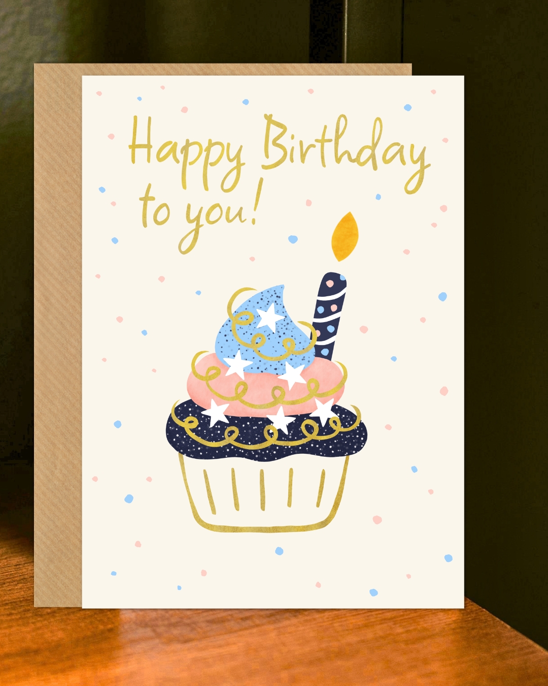 Another birthday card, this time with a little cupcake and some gold accents.
Available for licensing through my agent @advocateart01