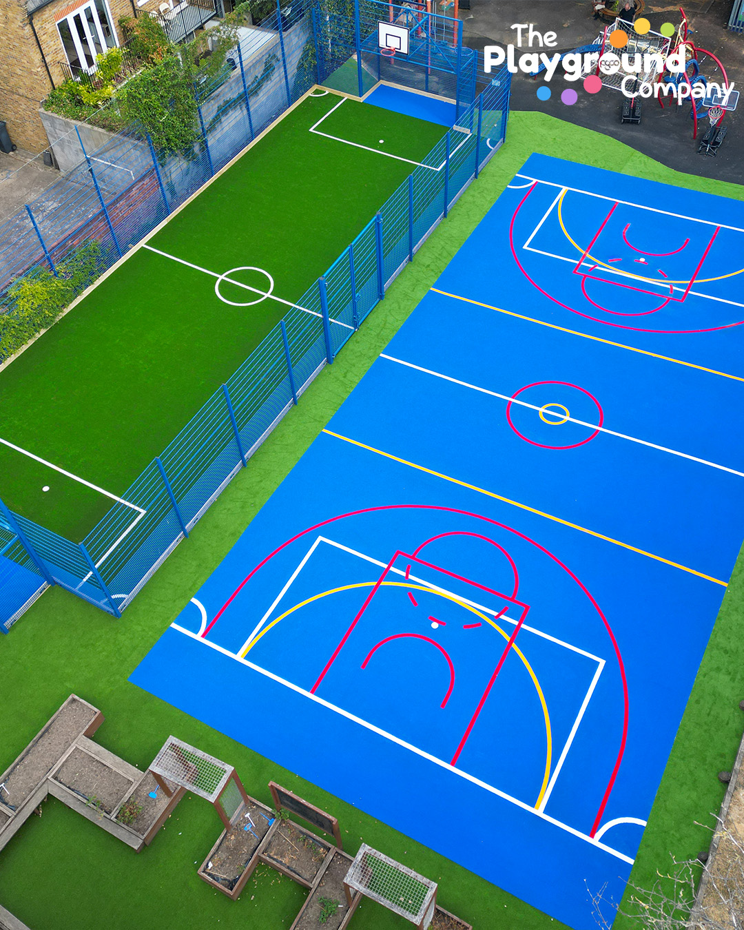 ⚽New Multi-Use Games Area at St Stephen's Primary School🏀
We have been working with St Stephen's Primary School in London to create not one, but two fantastic new sports pitches for their pupils to use all year round⛹️
Using our Multi-Play Artificial Sports Grass, this space has been made suitable for sports like football, basketball and netball, and really brightens up their old tarmac playground!
Read more about this project on our website! Link in bio🔗
#MUGA #PlaygroundMUGA #FootballPitch #SchoolSportsPitch #OutdoorPlay #Playground #Sports