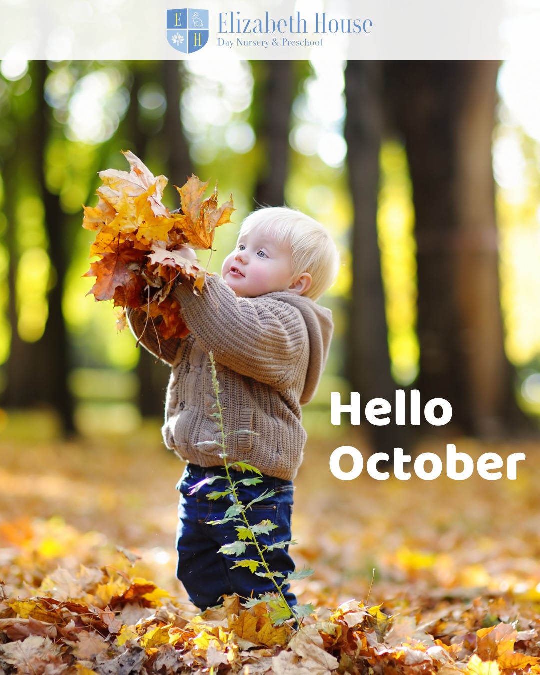 ๐ Hello October!
October is here, and while we're still enjoying some lovely warm, sunny days, we're beginning to spot the first little signs of the season changing around us.
We're looking forward to another month filled with learning, creativity and lots of autumnal fun.
#preschool #elizabethhousenursery #nursery #earlyyears #eyfs #wallingford #oxfordshire #hellooctober #autumn