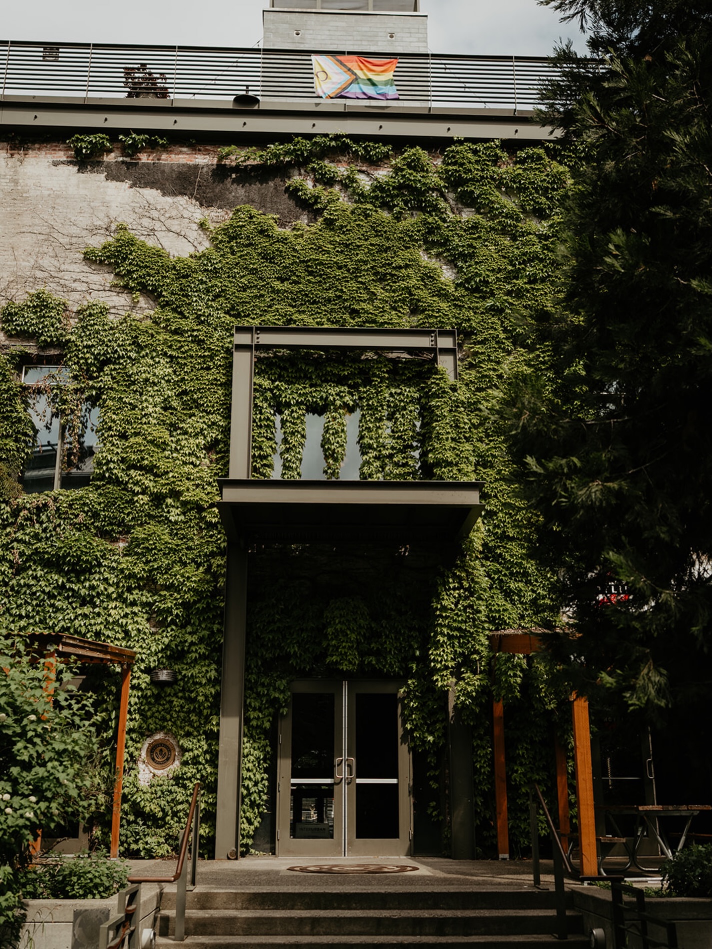 A change of the seasons. Happy fall everyone! One of our favorite things about the NCC is all the plants around the building changing color this time of year. It reminds us to slow down 🍁 hope everyone is having an easeful transition into fall! Thanks for a lovely summer.
❤️ The Ecotrust Events Team
Photo by Taylor Denton