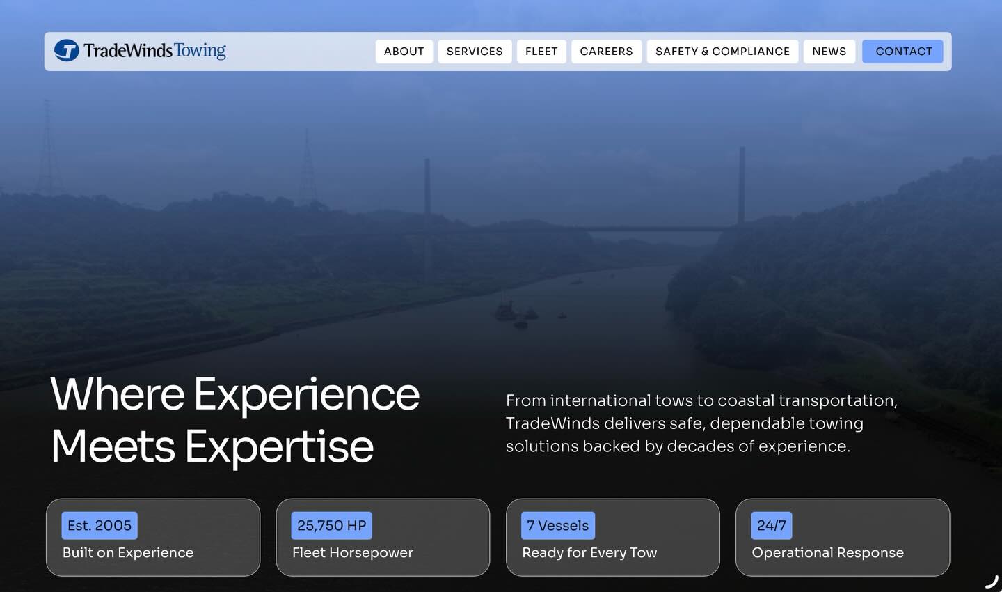 Check out our revamped website! We’ve spent several months fine-tuning this website to highlight some of our major projects over the years, and spotlight our expectional management team that makes all of this possible. We welcome you to visit the site and introduce yourself to our small but expectional management team and bios. Always striving to showcase our exceptional abilities at delivering for customers, no matter what part of earth and oceans they need. Link in bio and comments.
WWW.TRADEWINDSTOWING.COM