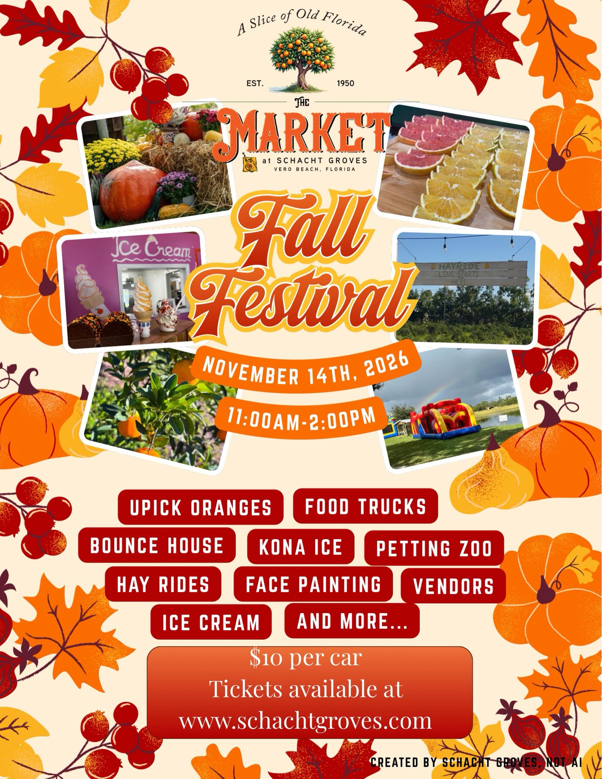 🍊 Save the date and get ready to enjoy this season with us at Schacht Groves! Just $10 per car for a day of family fun! Buy your ticket in advance at www.schachtgroves.com/event-details/schacht-groves-fall-festival 🍁
#schachtgroves