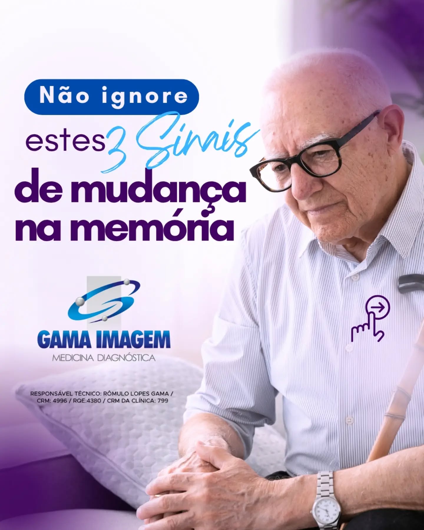 Nem todo esquecimento faz parte do envelhecimento natural.
Quando a perda de memória afeta a rotina, investigar cedo traz clareza
para a família e segurança para o médico neurologista.
Arraste para o lado e veja como a Ressonancia Magnetica de Crânio
apoia essa investigação.
Agende sua Ressonancia Magnetica na Gama Imagem pelo link da
bio ou chame no direct.
Nossa equipe está pronta para atender você.